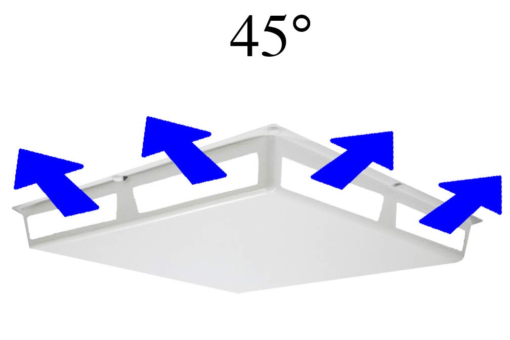 Elima-Draft® Commercial 45° Way Air Deflector Vent Cover for 24
