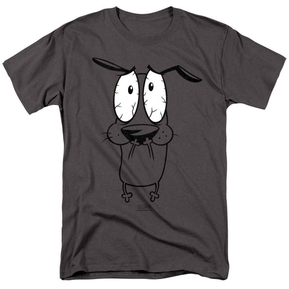 Courage The Cowardly Dog Scared Graphic Unisex T-Shirt for Men & Women - Casual Wear, Cosplay & Cartoon Fan Gift