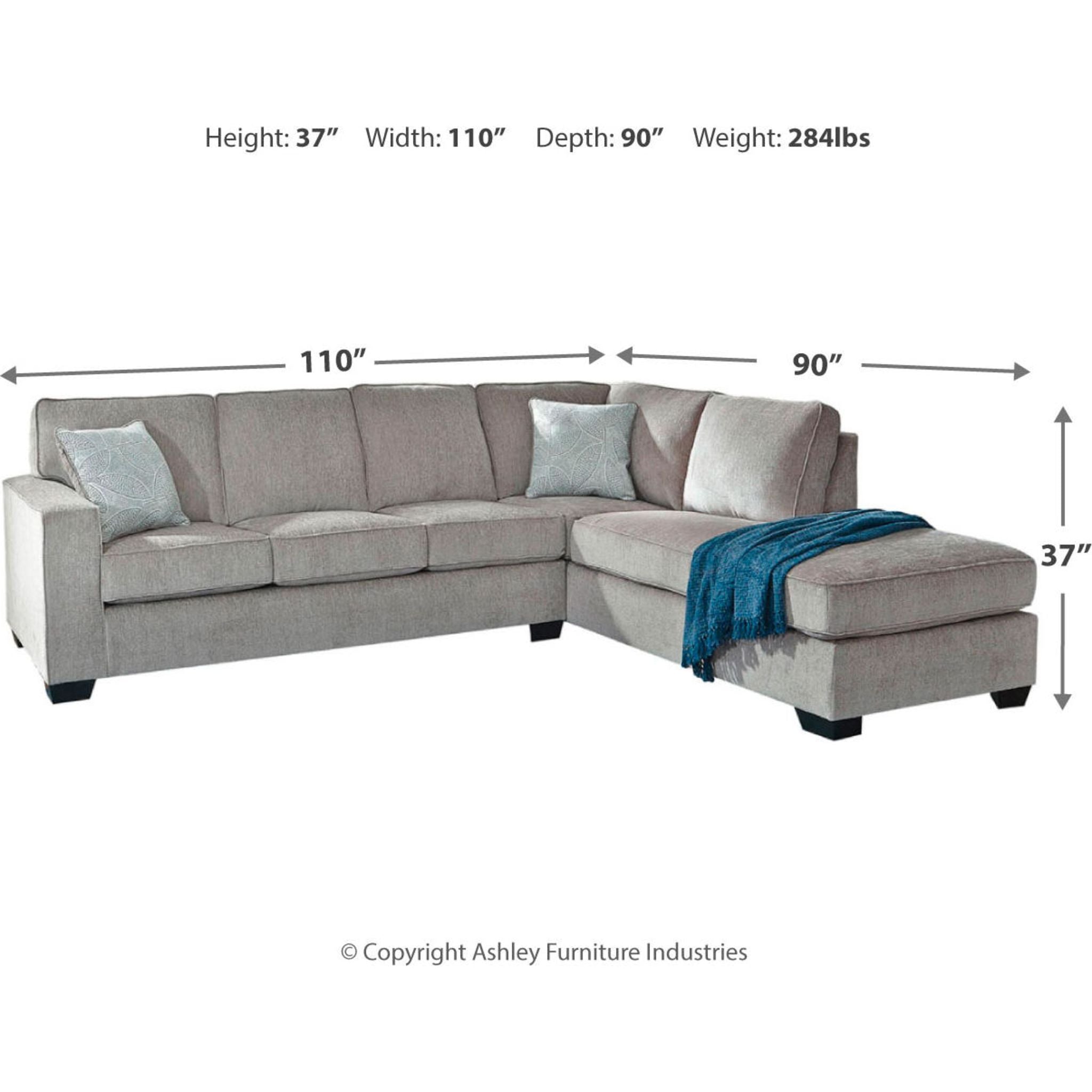 Altari 2-Piece Sleeper Sectional Sofa with Chaise Lounge - Convertible Sleeper Sofa Bed for Small Spaces, Living Room & Guest Room Furniture - Comfortable Modern L-Shaped Couch with Storage