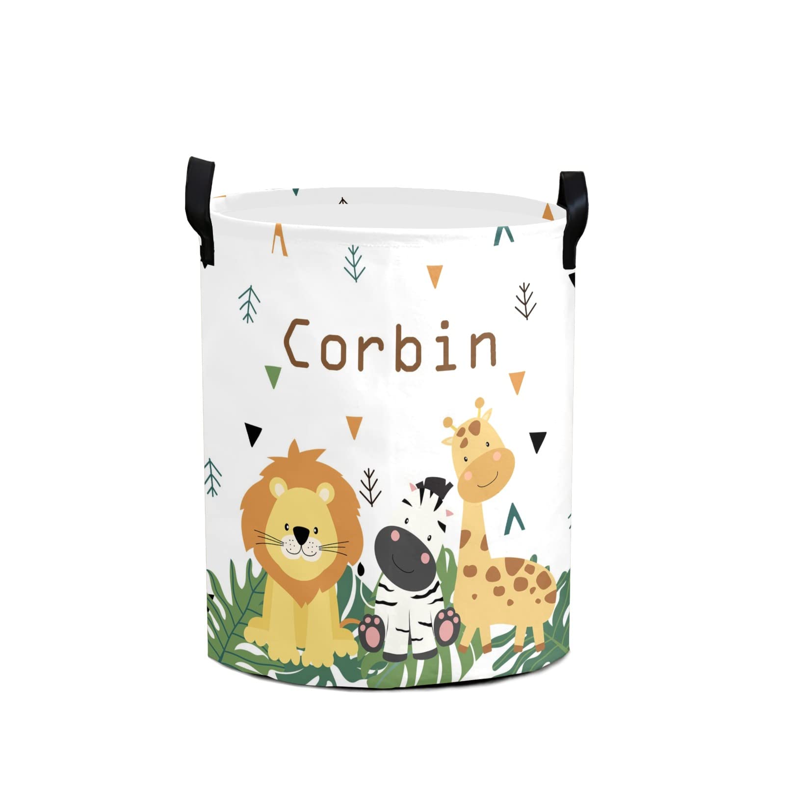 Custom Personalized Laundry Basket - Collapsible Clothes Hamper with Handle for Bathroom, Bedroom & Living Room Storage | Animal Print Design | Perfect for Home Organization & Space Saving