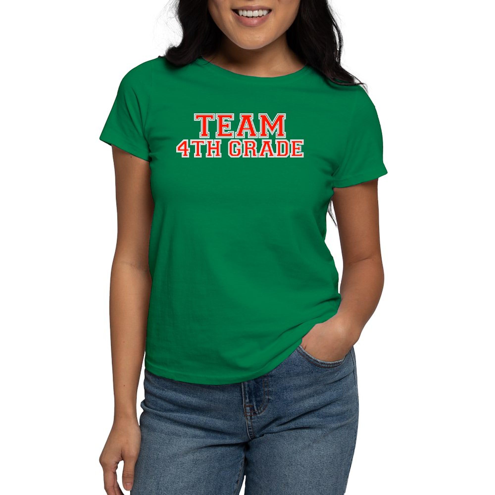 4th Grade Women's Dark Cotton T-Shirt - Comfortable & Stylish Team Apparel for School, Sports & Casual Wear
