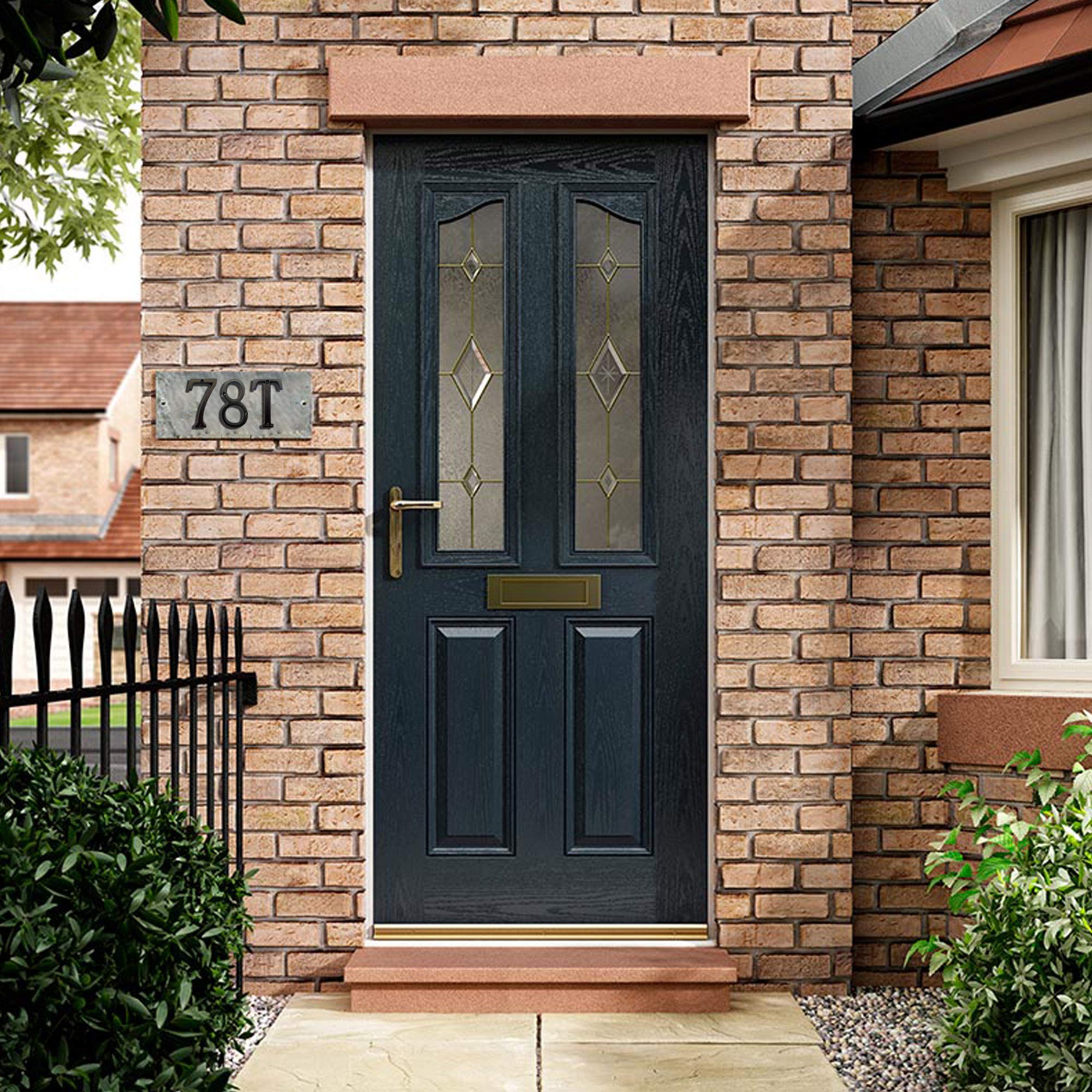 5.5 Inch Rustic Cast Iron House Numbers - Weatherproof Outdoor Address Plaque for Home, Farmhouse, Garage, Shop, Office & Hotel (Number 7) - Perfect for Curb Appeal & Mail Delivery Visibility