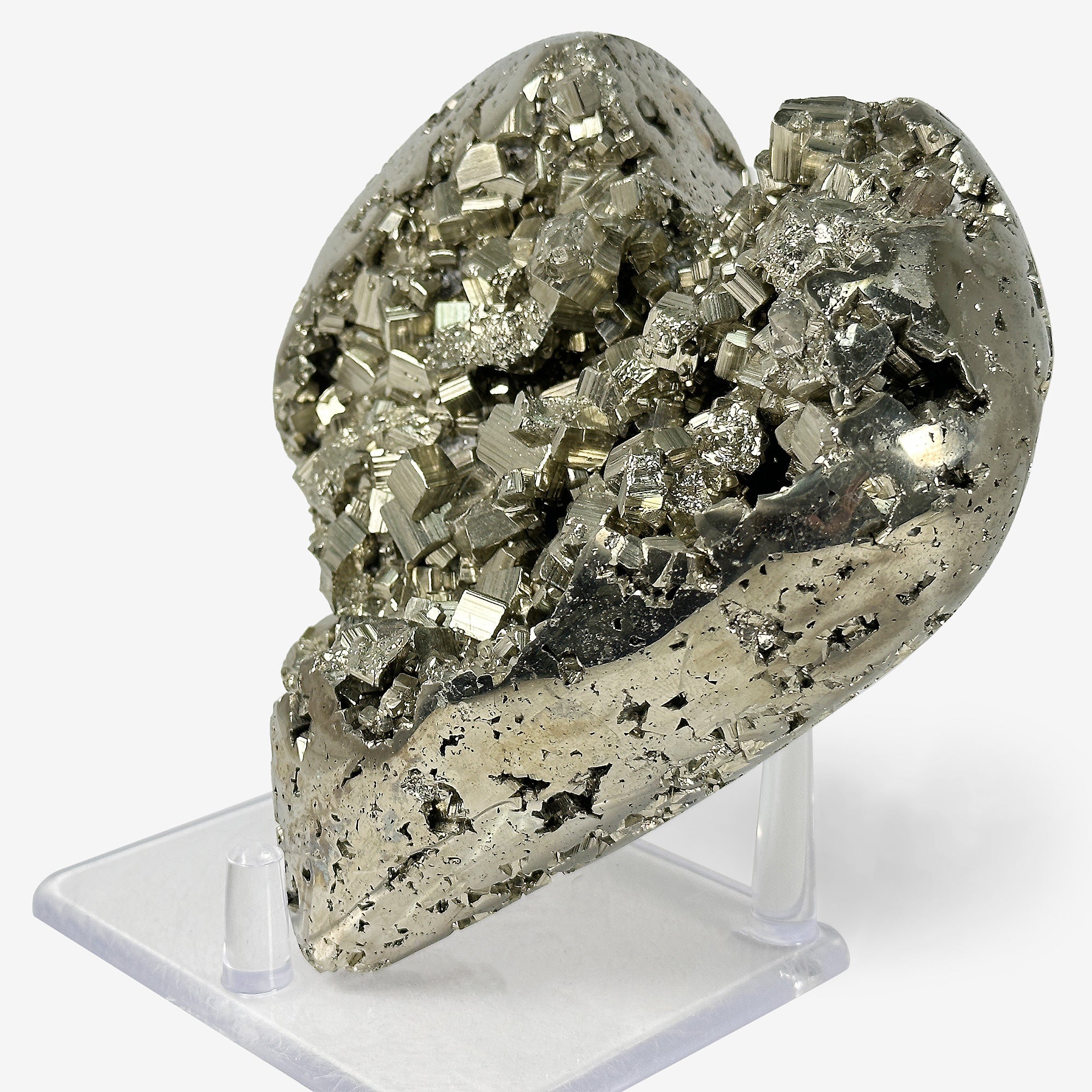 Natural Pyrite Heart Shaped Crystal Gemstone - Healing Stone for Love & Positivity | Perfect for Jewelry Making, Meditation & Home Decor (RSH227)