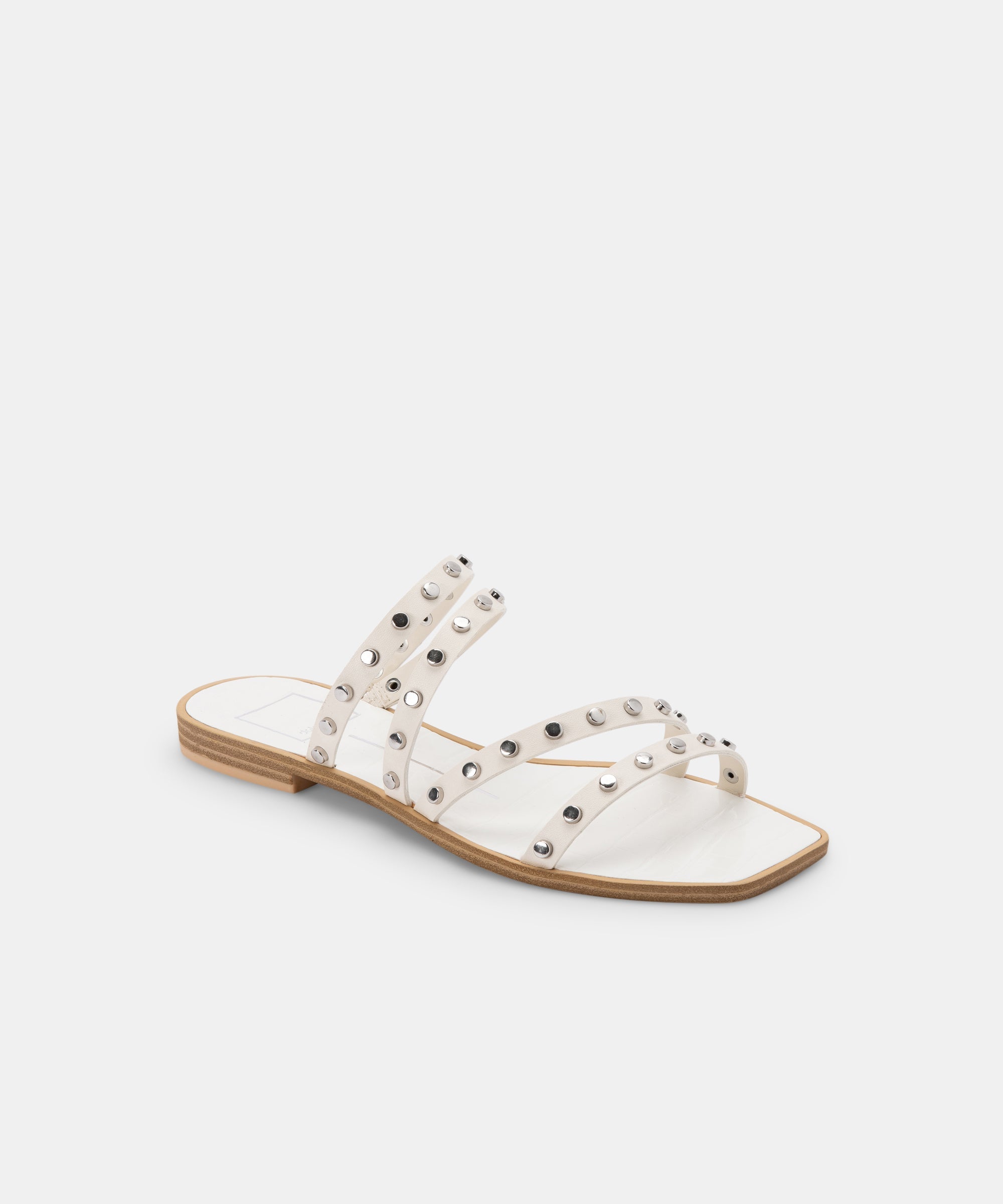 IZABEL Studded Sandals for Women - Off White Stella | Comfortable & Stylish Summer Shoes for Beach, Party, and Casual Outfits