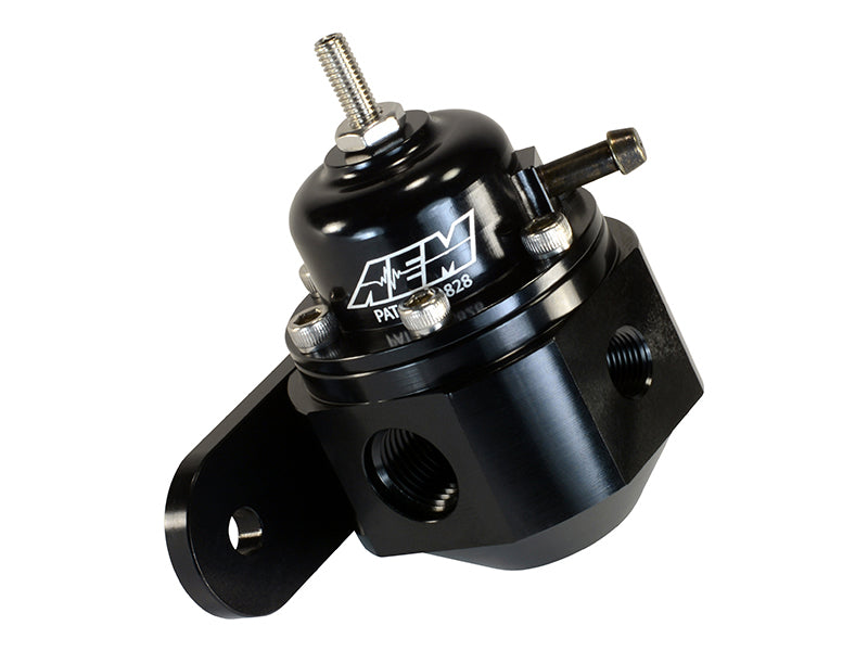AEM Universal Black Adjustable Fuel Pressure Regulator - High Performance Fuel Pressure Control for Cars, Trucks & SUVs - Perfect for Racing, Tuning & Engine Upgrades