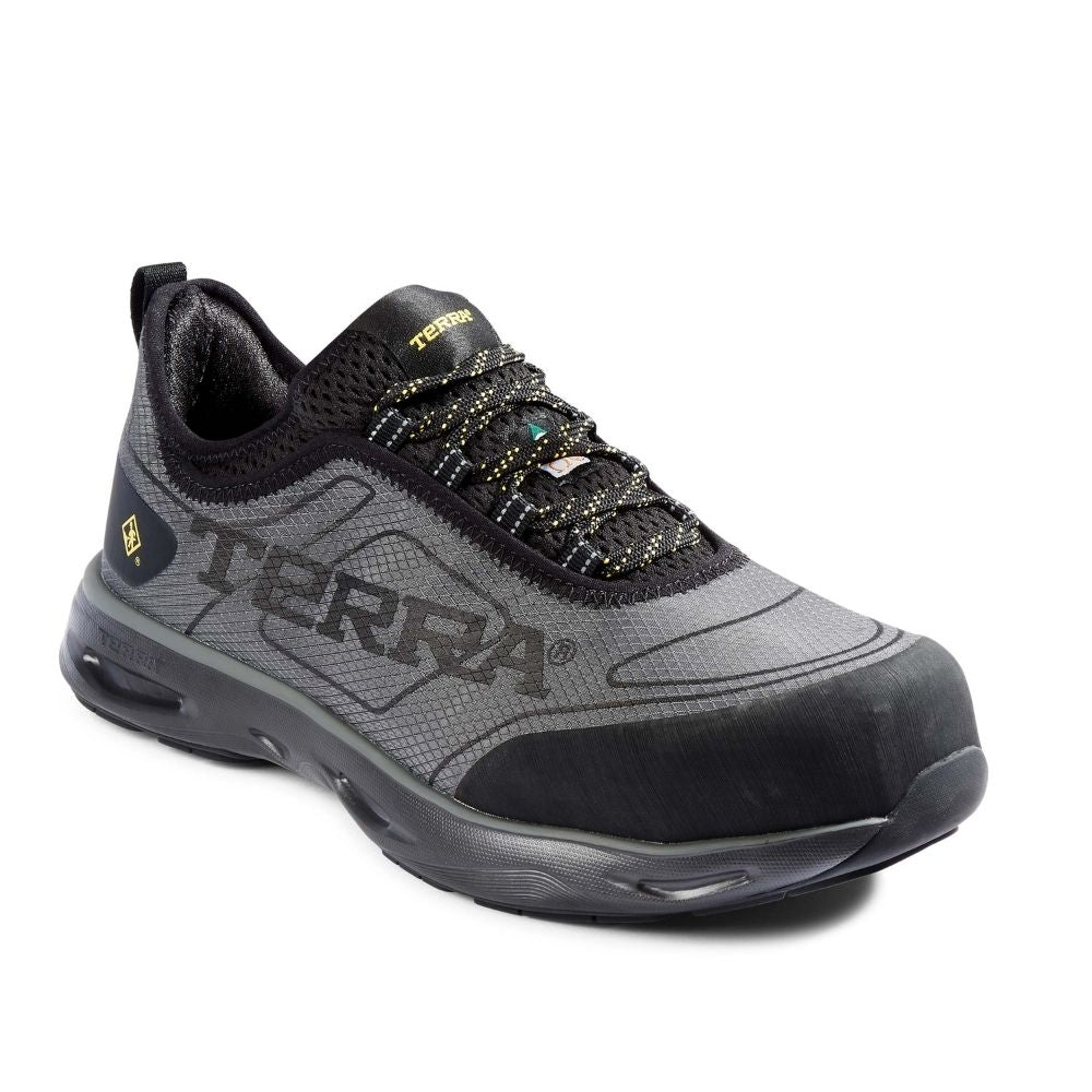 Terra Lites Unisex Composite Toe Athletic Safety Shoes TR0A4NRBBG - Black/Grey Work Sneakers for Construction, Warehouse & Industrial Safety | Lightweight & Comfortable