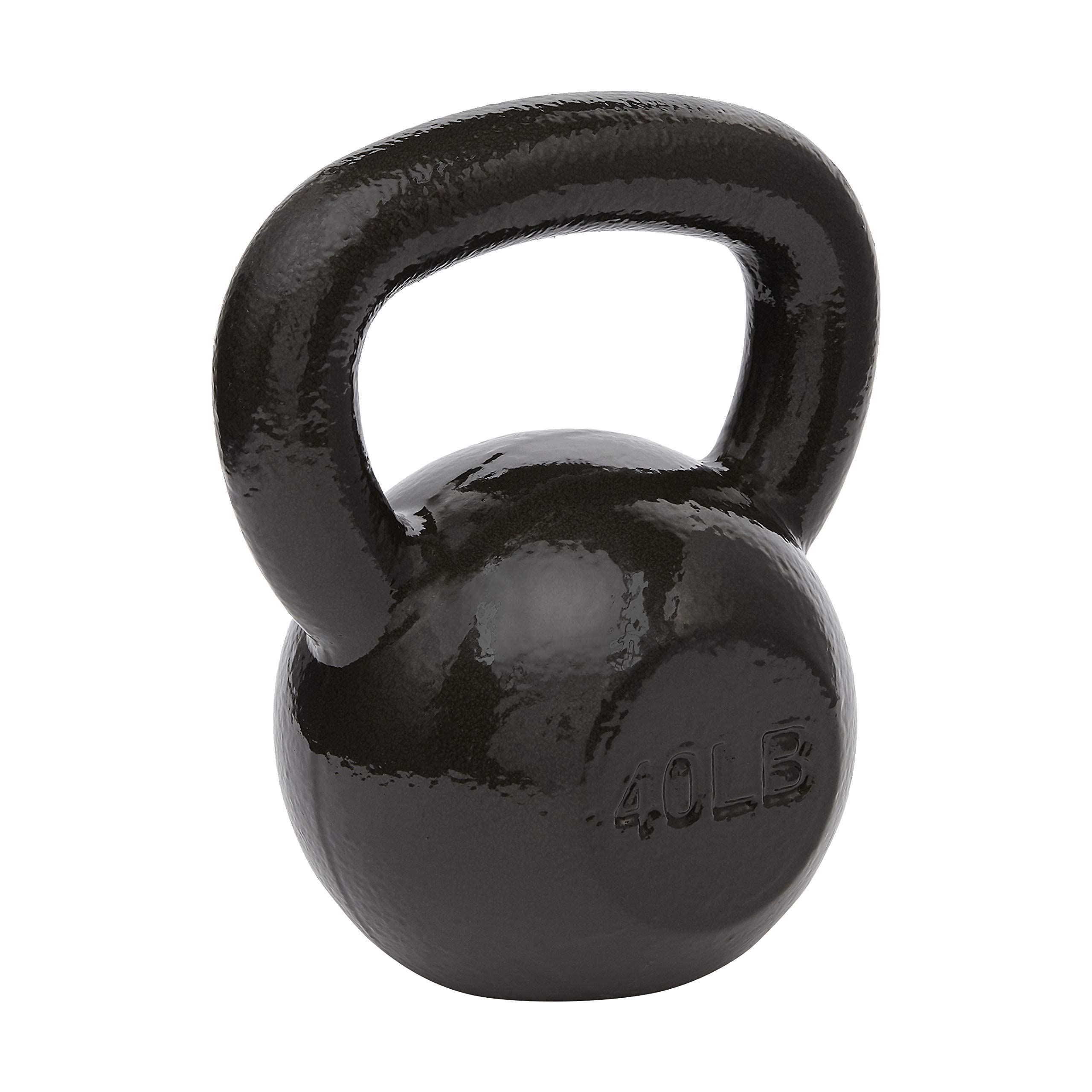 Amazon Basics Cast Iron Kettlebell - 10-50 lbs Weight Options for Home Gym, Strength Training & CrossFit Workouts | Durable Iron Construction for Fitness Enthusiasts & Beginners | Perfect for Full-Body Exercises, Muscle Building & Cardio Training