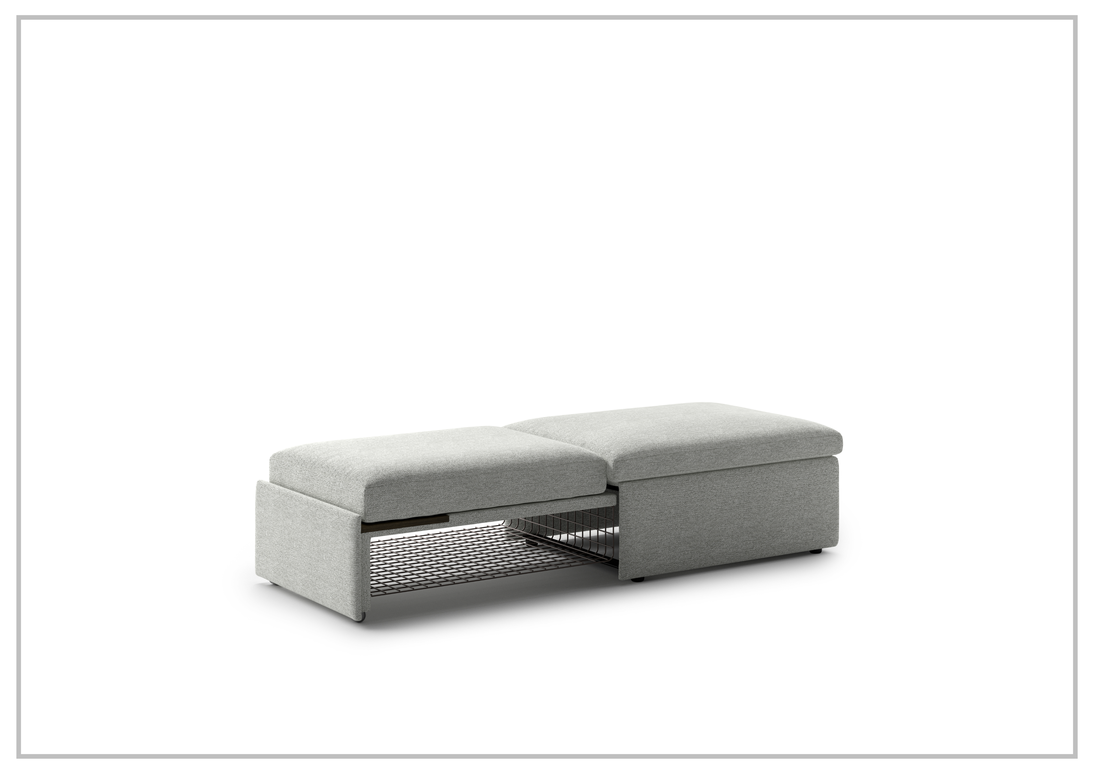 Luonto Otto Cot Size Sleeper Ottoman with Storage Drawer - Convertible Daybed for Guest Room, Nursery & Small Space Living - Perfect for Apartments, Dorms & Home Offices