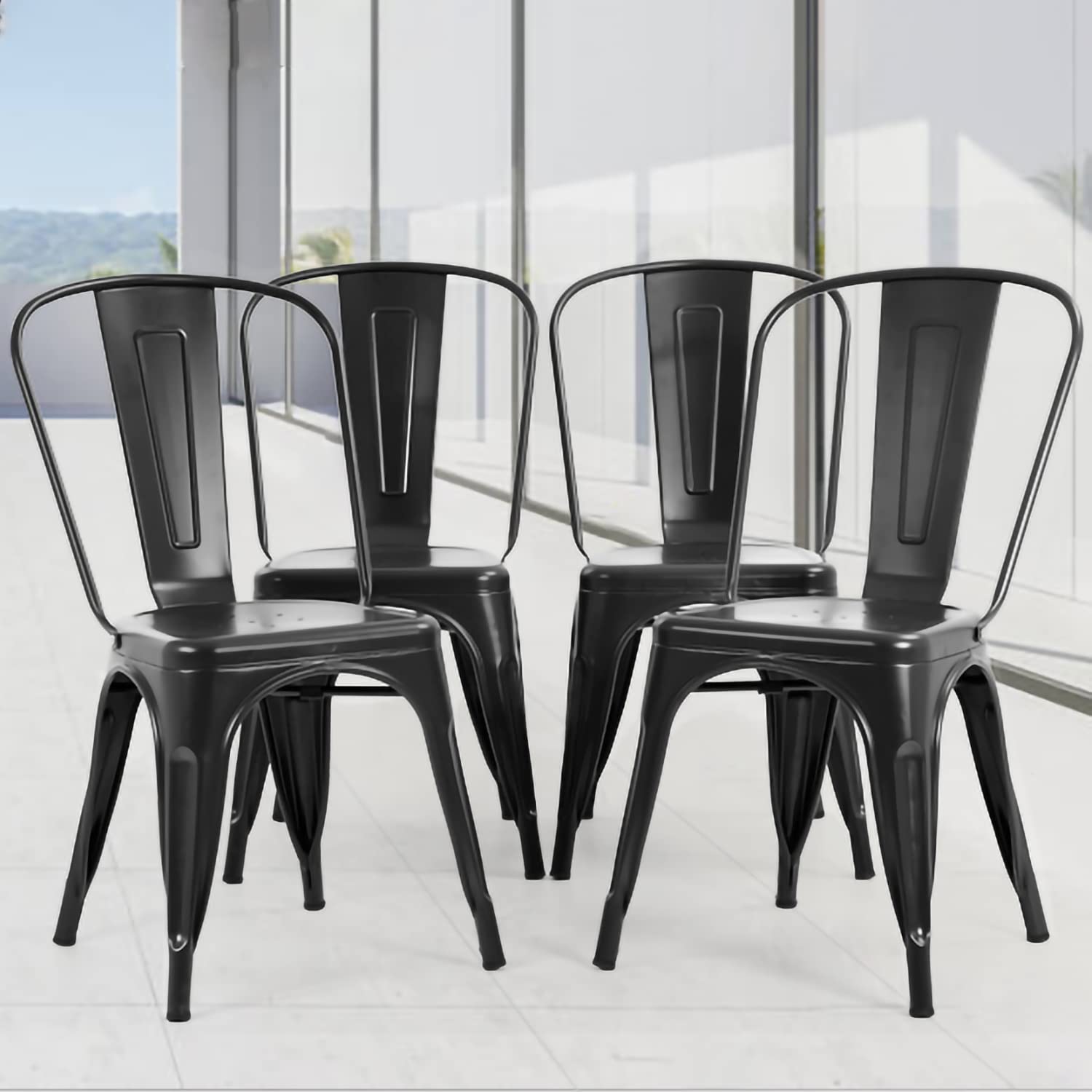 4-Pack Metal Dining Chairs - 18
