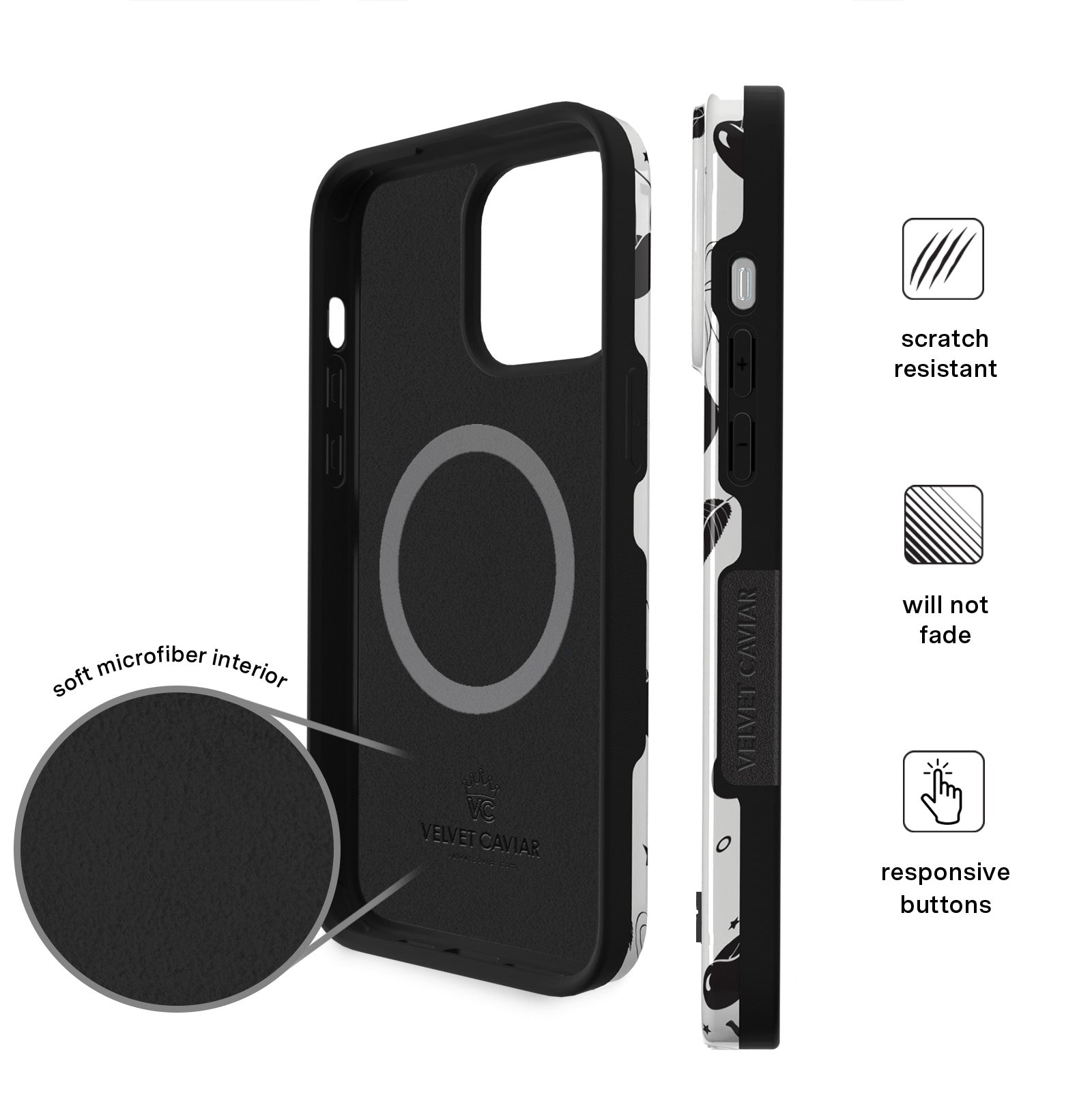 Cherry Noir iPhone Case - Stylish & Protective Phone Cover for iPhone Models - Perfect for Everyday Use, Travel, and Gifting