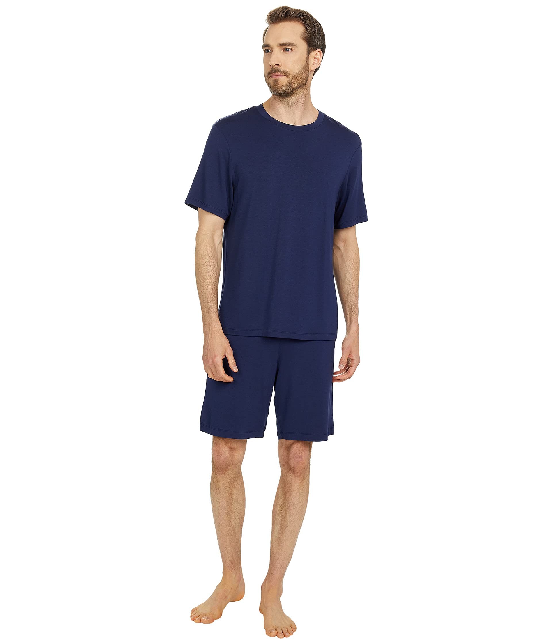 Eberjey Men's Henry Short Pajama Set - Soft Cotton Sleepwear for Summer & Lounge - Perfect for Nightwear, Travel & Relaxation at Home