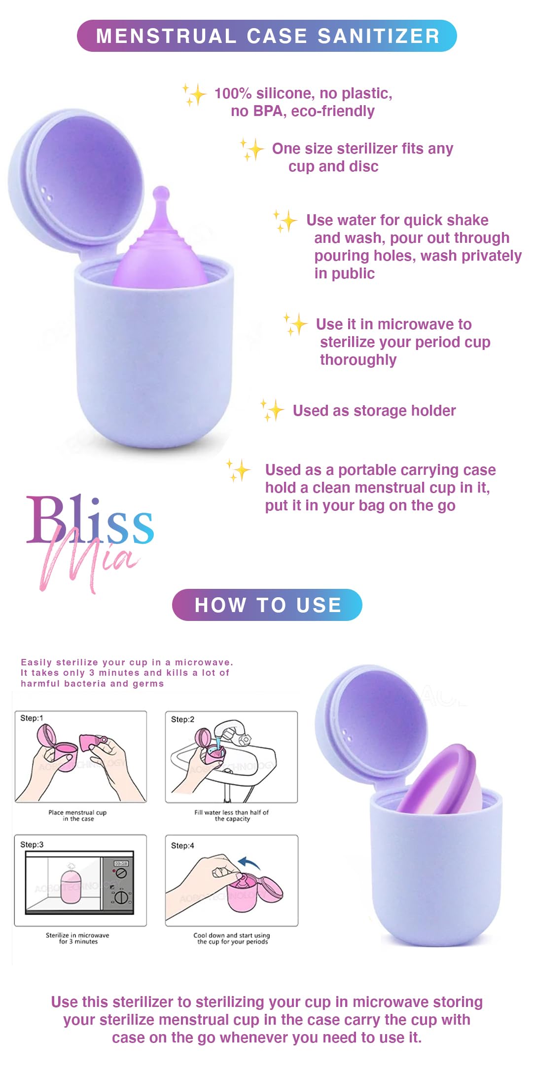 **Reusable Menstrual Cup & Disc Kit (Large) – Soft Medical-Grade Silicone for Comfort | Easy Pull-Tab Removal | 12-Hour Leak-Free Protection | Heavy Flow Pad & Tampon Alternative | Includes Sterilizer & Travel Case | pH-Balanced & Eco-Friendly | Perfect for Active Lifestyles, Travel & Overnight Use**