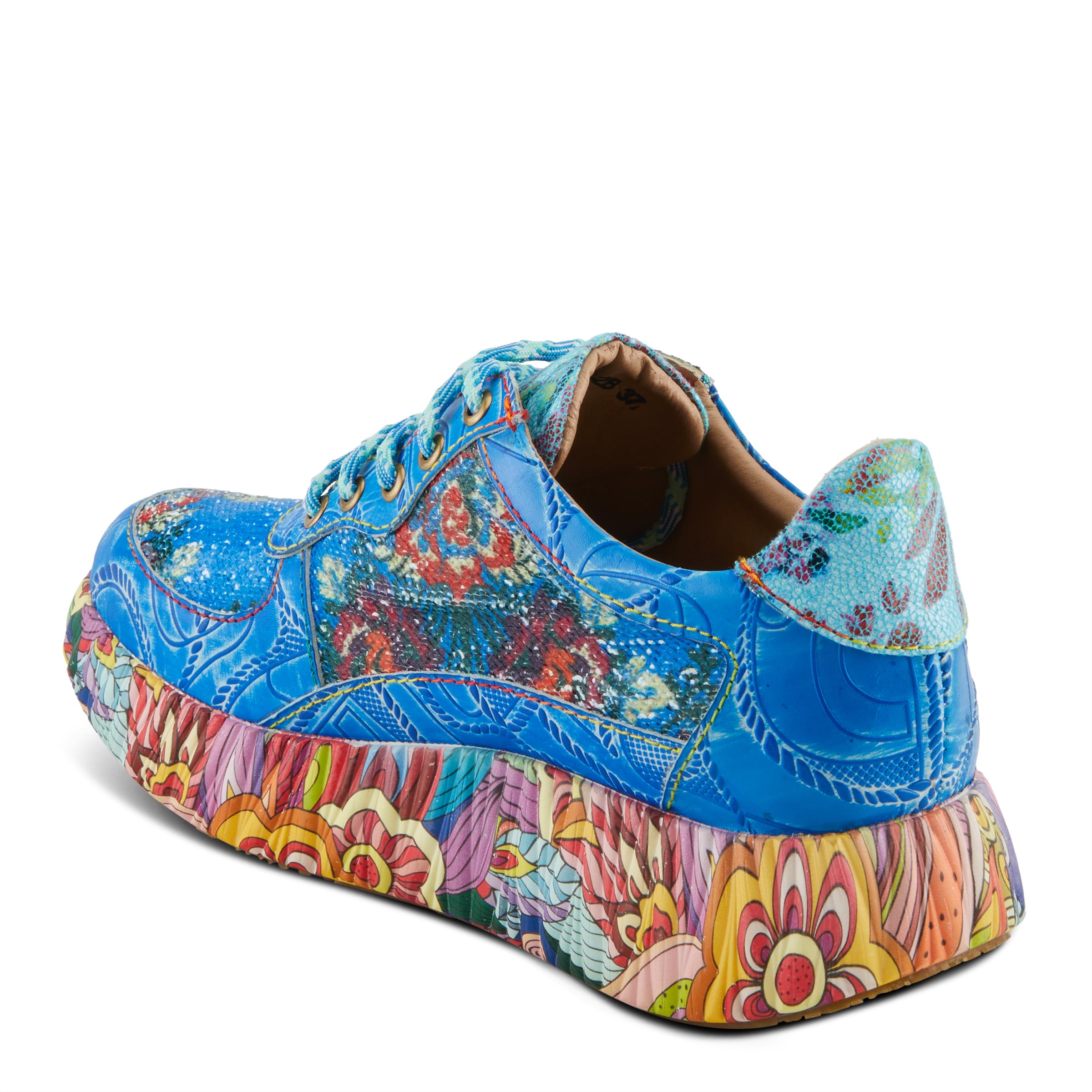 Spring Step L'Artiste Women's CAFFEY Multicolored Fashion Sneakers - Comfortable Walking Shoes with Unique Energetic Patterns | Perfect for Casual Outfits, Work & Weekend Wear