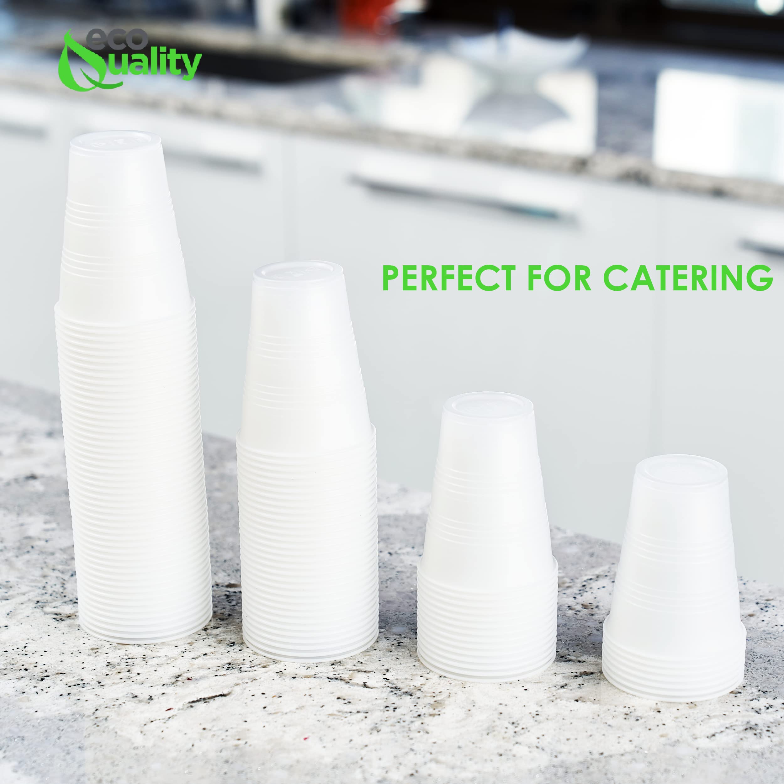 9 oz Clear Plastic Cups - Disposable Translucent Party Cups for Cold Drinks, Water, Weddings & Events (500 Pack) - Perfect for BBQs, Picnics, Birthday Parties & Office Gatherings