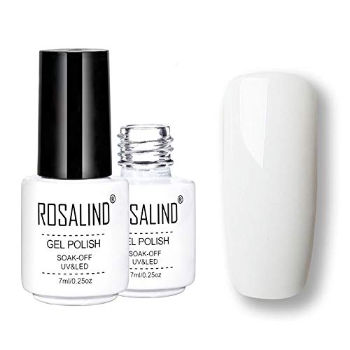 ROSALIND UV Gel Polish Set - Semi-Permanent Nail Polish Kit with Primer & Top Coat, 7ml Poly Gel Varnish for Manicure & Pedicure - Perfect for Nail Art, Salon & Home Use