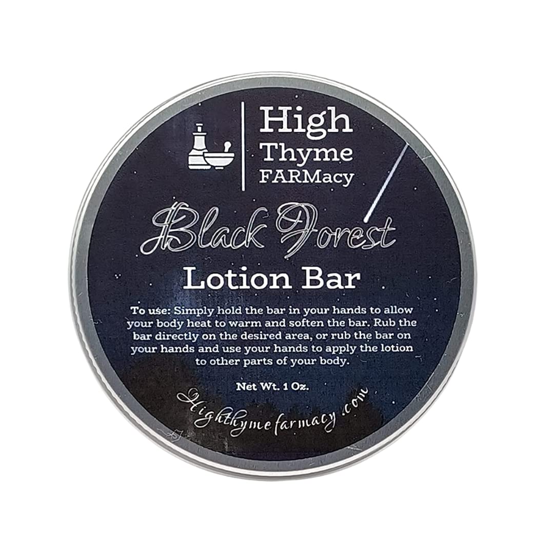 Black Forest Lotion Bar - Waterless Moisturizing Bar for Dry Skin, Beeswax Lotion Stick with Black Forest Scent - Travel-Friendly & Eco-Friendly Solid Lotion Bar for Hand, Body & Face Care - Perfect for Gym, Office & On-The-Go Hydration