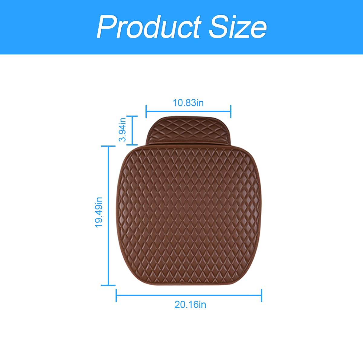 Premium Moly Magnolia Leather Car Seat Cover & Protector - Universal Fit for 90% Cars & SUVs, Comfortable Cushion for Men & Women (Coffee Brown) - Perfect for Road Trips, Daily Commutes & Luxury Interior Upgrade
