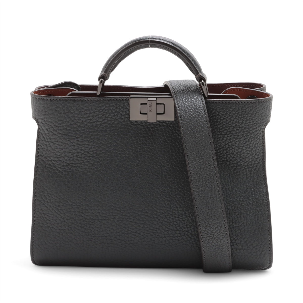 Fendi Peekaboo ISeeU Small Leather Two-Way Handbag in Black - Luxury Designer Tote for Women | Perfect for Work, Travel & Everyday Use *PREORDER*