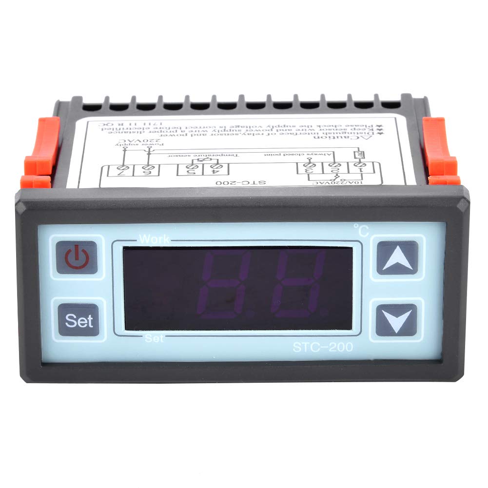 Pinsofy Digital Programmable Temperature Controller - Thermostat for Water Heater, Refrigeration, Seafood Machine & Equipment | Precise Temp Control for Home, Commercial & Industrial Use