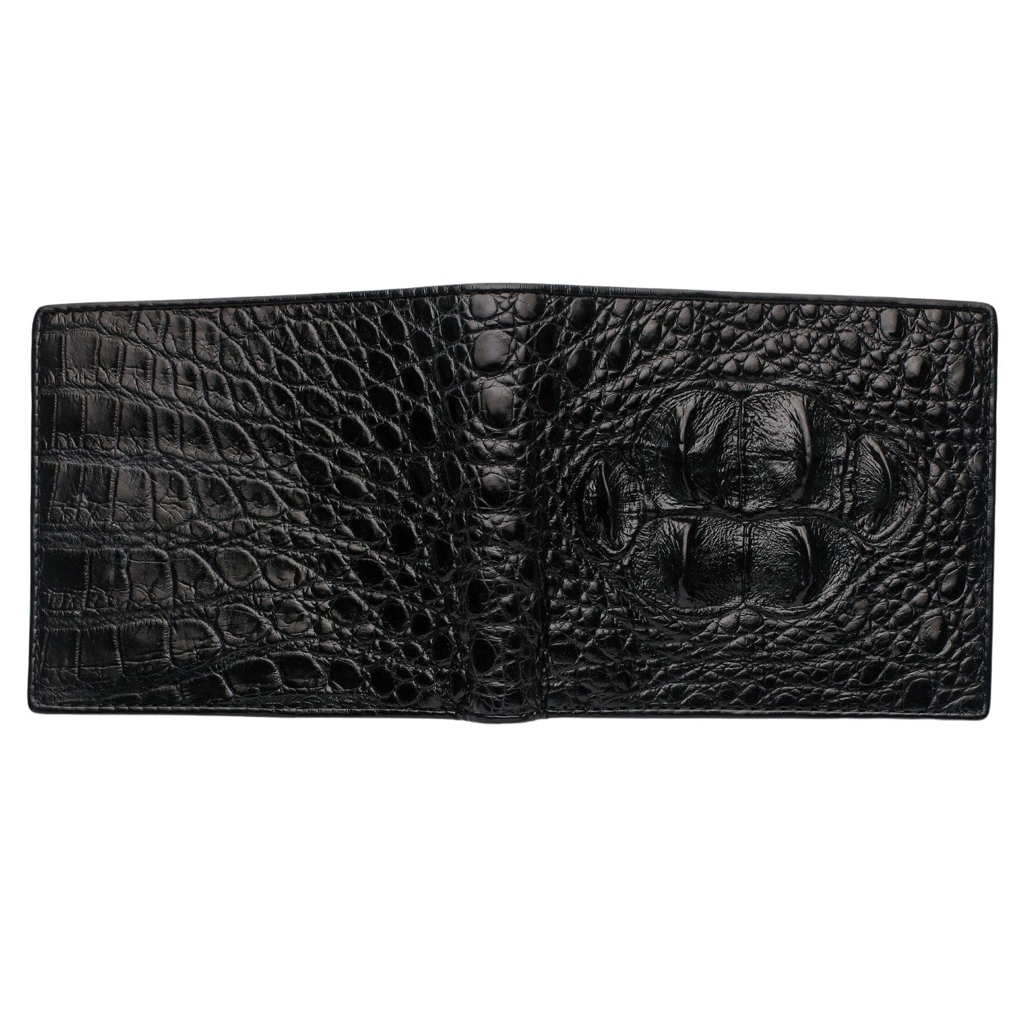 Premium Black Crocodile Leather Men's Wallet - RFID Blocking Bifold Wallet with Money Clip - Perfect Gift for Dad, Husband, Boyfriend (Business, Travel, Everyday Use)