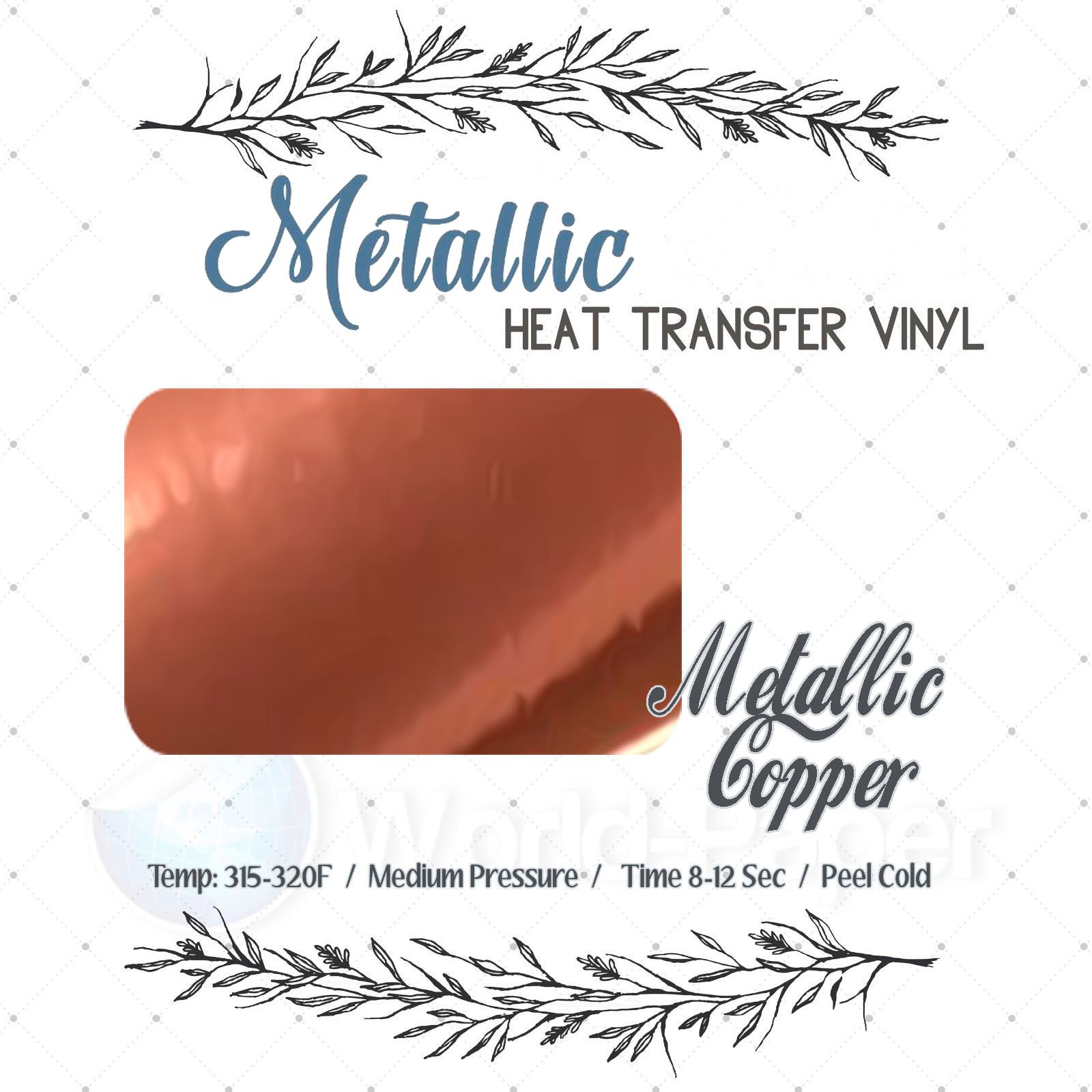 Premium Metallic Heat Transfer Vinyl Roll - 20