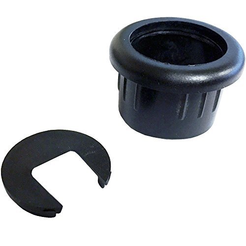 Electriduct 3/4 Inch Black Plastic Grommet for Phone & Fax Cables - 100 Pack - Ideal for Office, Home, and Data Center Cable Management
