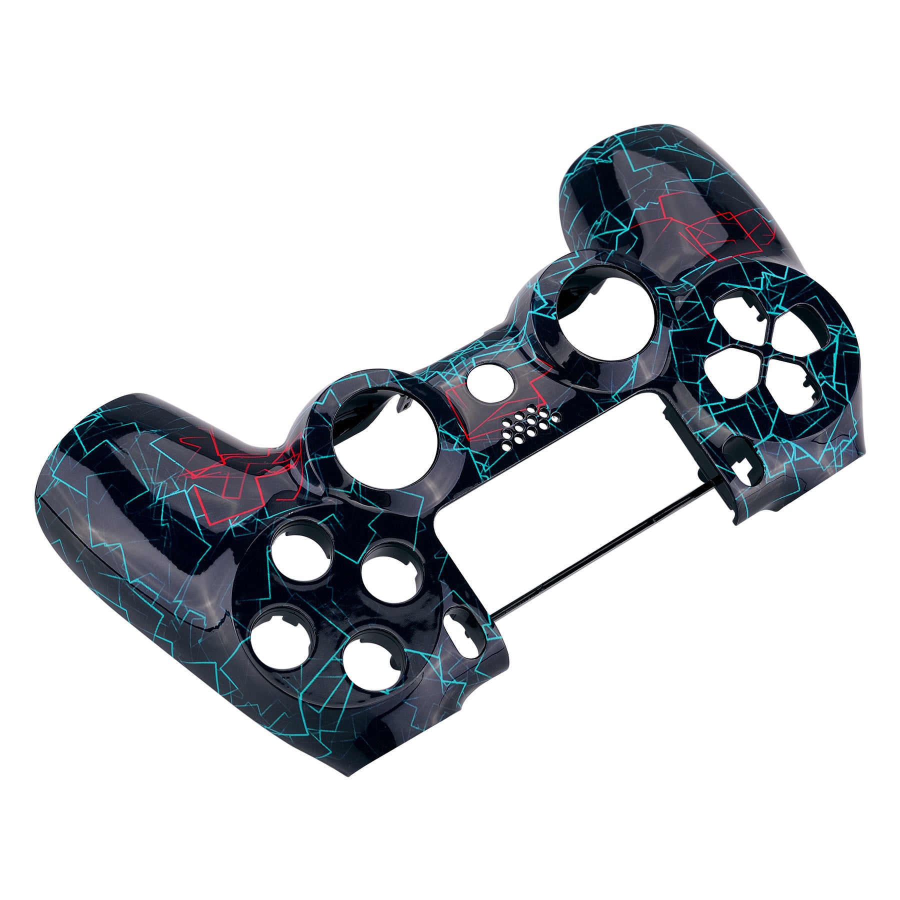 eXtremeRate Neon Frame Custom Front Housing Shell Case & Faceplate Cover Replacement Kit for PS4 Slim/PS4 Pro (CUH-ZCT2, JDM-040, JDM-050, JDM-055) - Gaming Controller Accessories for Enhanced Aesthetics & Personalization - Perfect for Gaming Enthusiasts & Custom Modders
