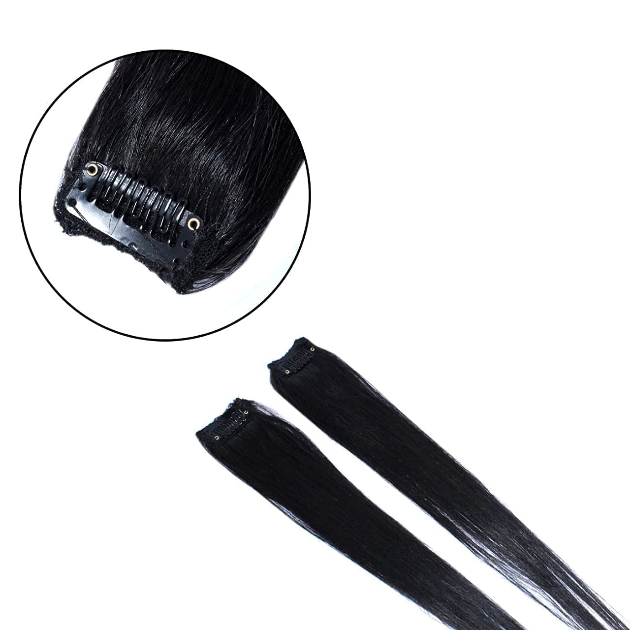 Kabello Invisible Hair Patch Single Clip Streak Human Hair Extension 16
