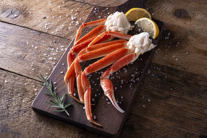 Premium Frozen Snow Crab Clusters - New York Steak & Seafood - 10-12 oz. per Cluster (5 lbs., 6-7 Clusters) - Fresh Frozen Crab Legs for Seafood Boils, Dinner Parties & Gourmet Meals