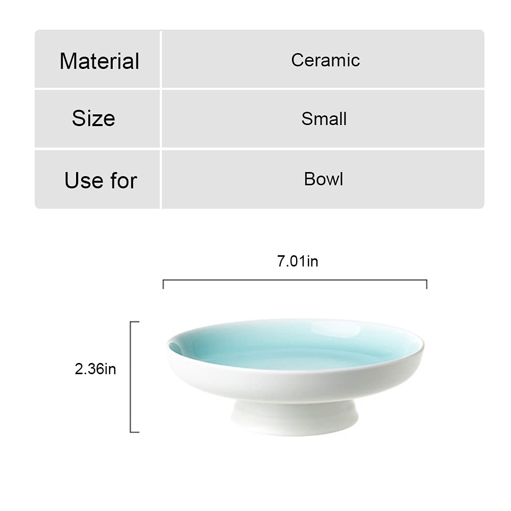 Ceramic Pedestal Bowl - Elegant Round Footed Fruit Dish for Dessert Display, Kitchen Counter Centerpiece & Table Decor | Perfect for Serving Fruits, Snacks, and Party Appetizers