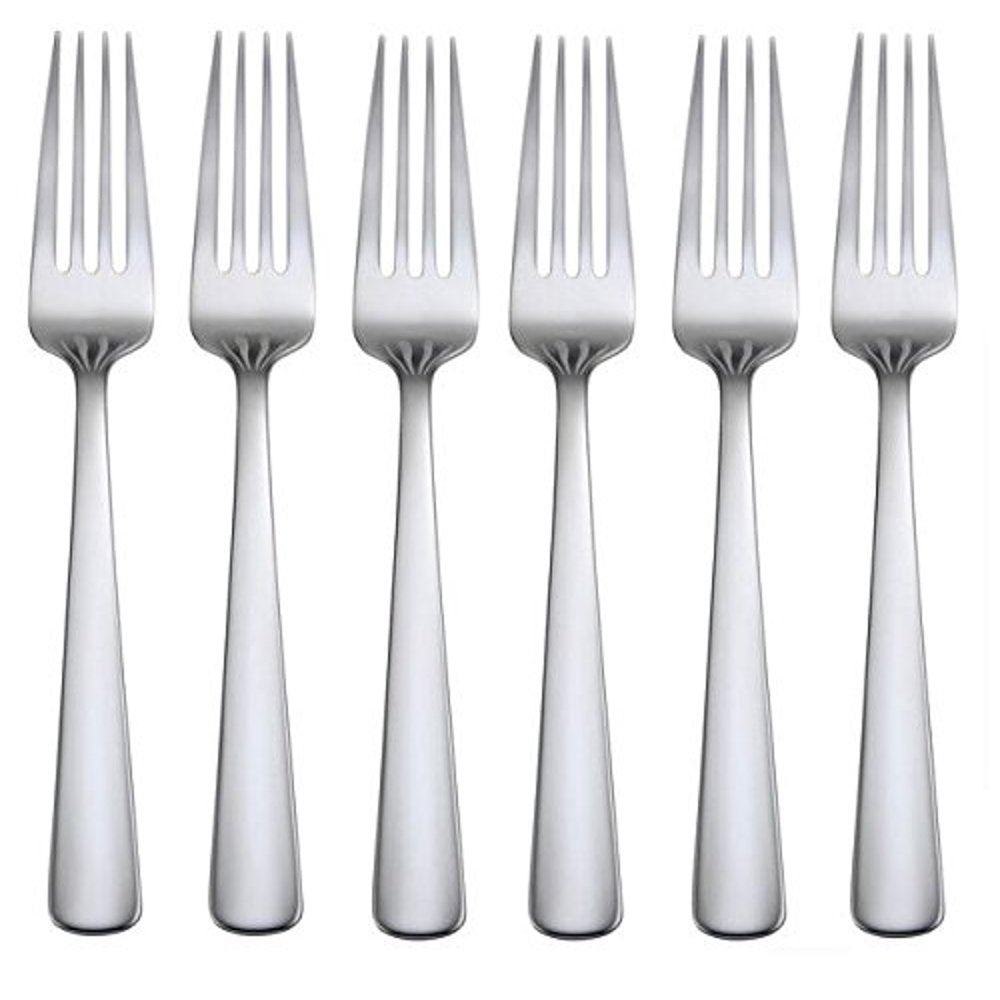 Premium Stainless Steel Salad Forks Set of 6 - Elegant Dinnerware for Parties, Weddings & Fine Dining - Dishwasher Safe Flatware