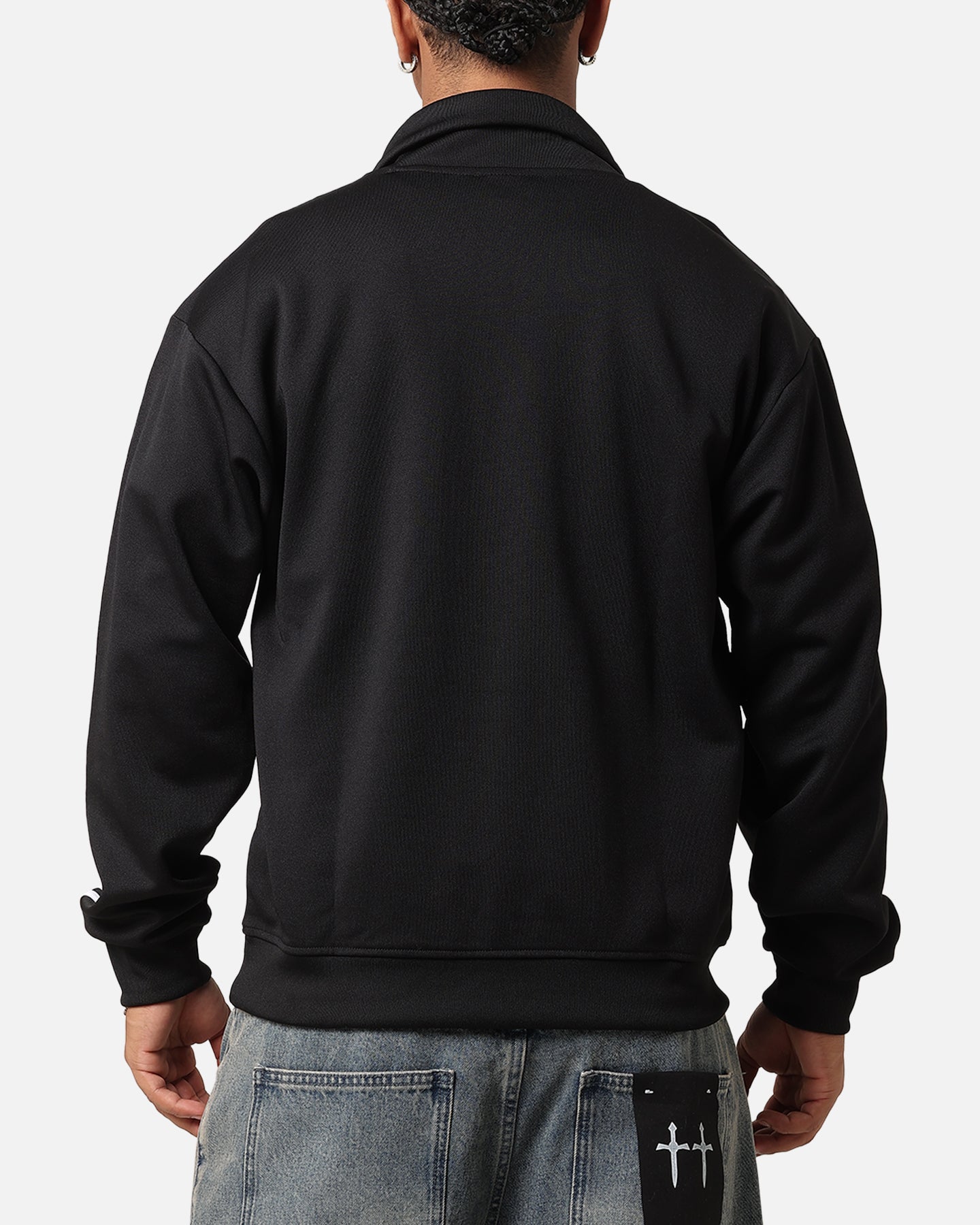 Adidas Funnel Neck Track Jacket for Men - Lightweight Running Windbreaker with Zipper Pockets - Perfect for Jogging, Gym Workouts & Outdoor Sports (Black)