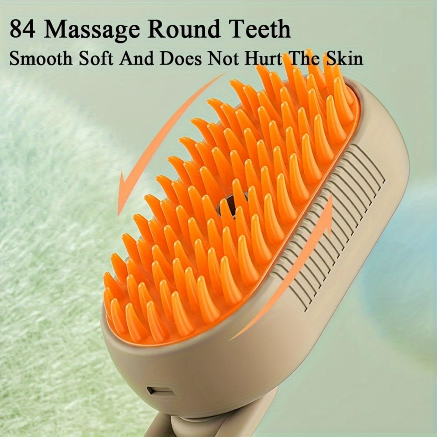 4-in-1 Rechargeable Pet Grooming Kit - Rotating Handle Cat & Dog Brush with Steam for Heavy Shedding, 360° Massage & Deep Cleaning | Hair Removal System for Long/Short Haired Pets | Perfect for Home Grooming & Professional Use (Khaki)
