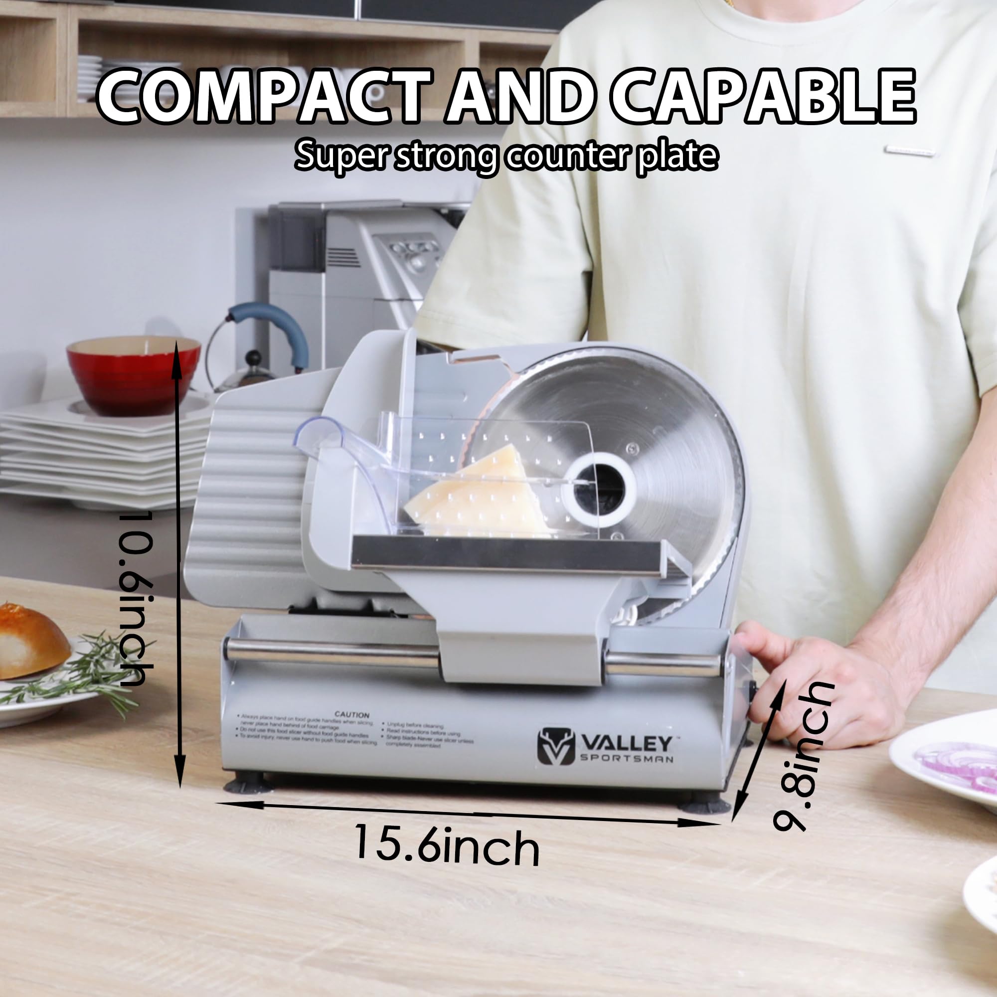 Electric Meat Slicer for Home - 7.5