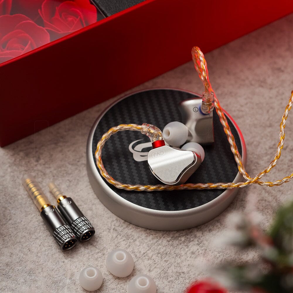 CVJ Bidong 1DD+6BA Hybrid In-Ear Monitors with HiFi Sound for Audiophiles - Perfect for Valentine's Day Gifts, Music Lovers & Stage Performers