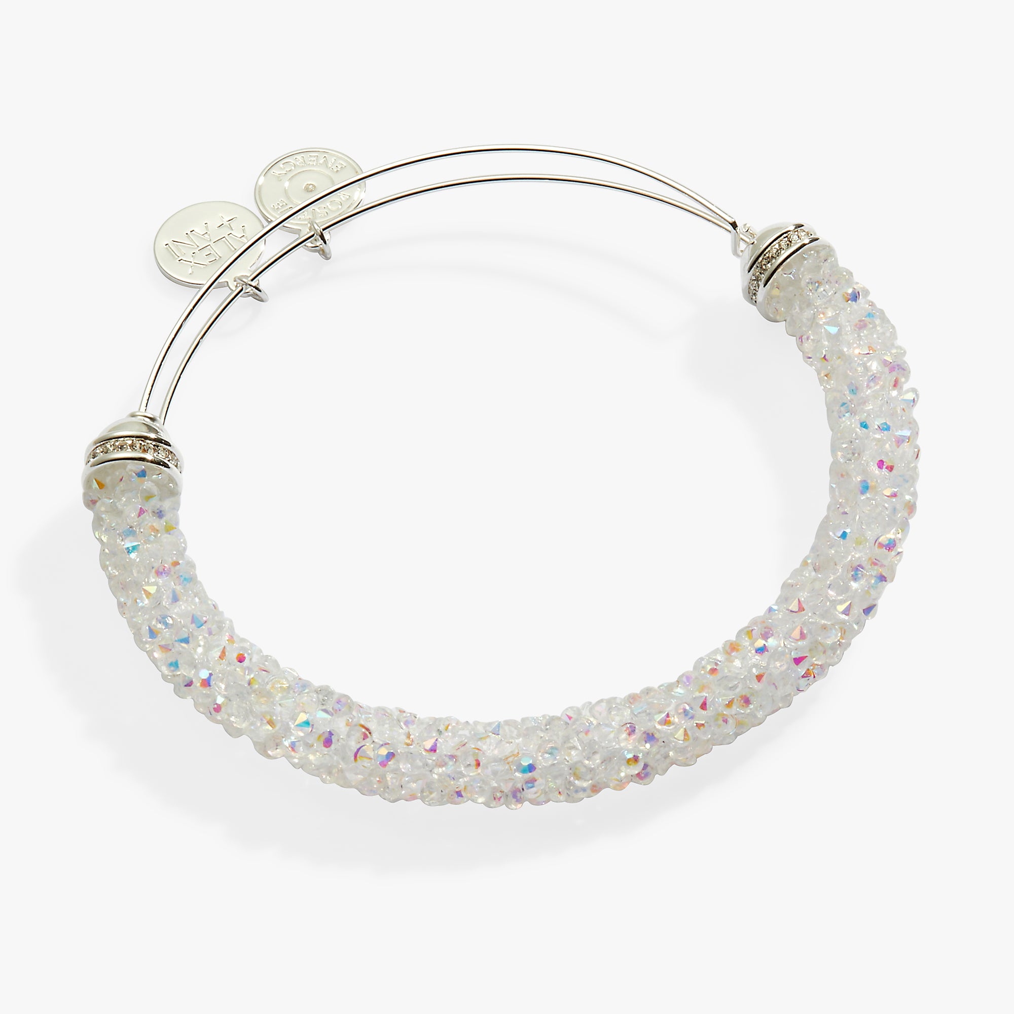 Crystal Crush Silver Bangle Bracelet for Women - Elegant Fashion Jewelry for Parties, Weddings & Everyday Wear