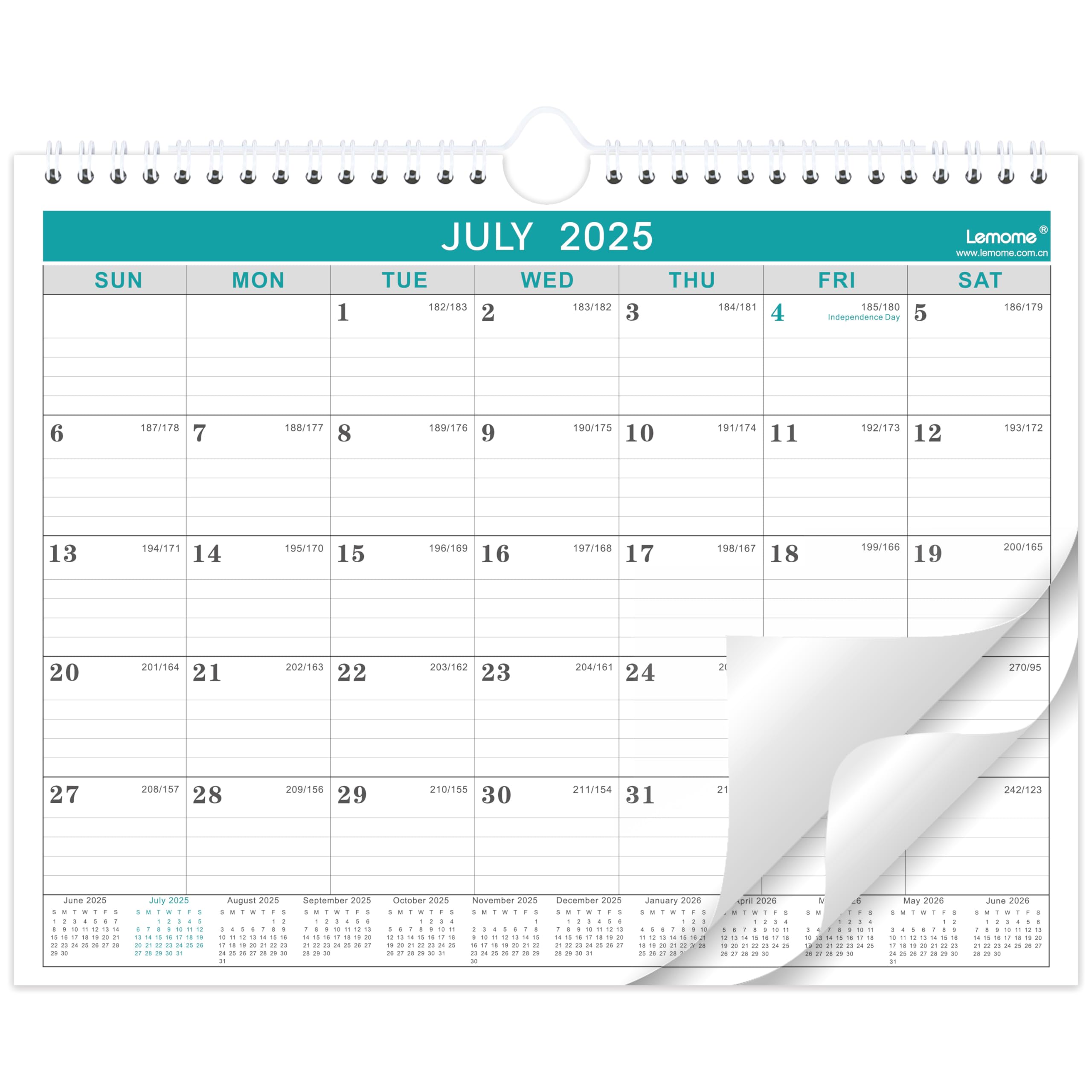 2025-2026 Wall Calendar - 18-Month Planner from July 2025 to December 2026 | 8.5