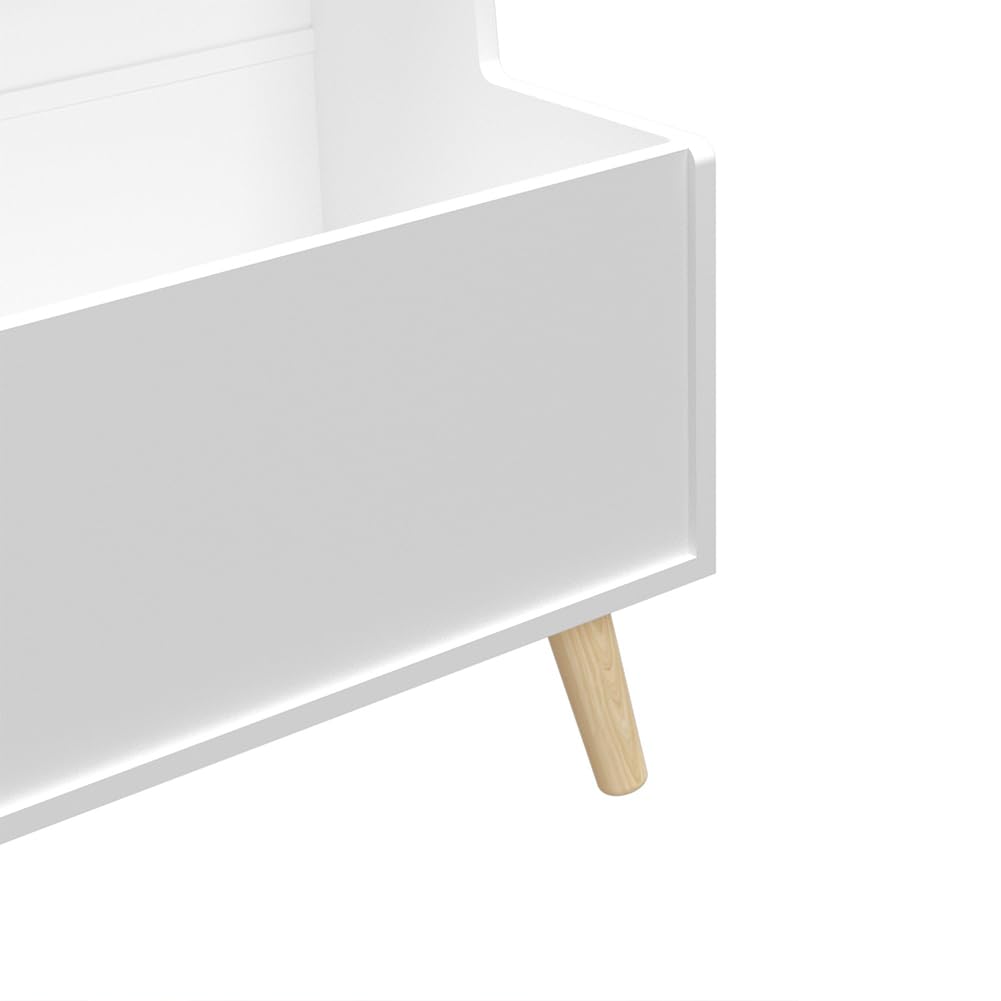 **CuisinSmart 3-Tier Wooden Kids Bookshelf & Toy Organizer with Legs – Sturdy Children's Bookcase for Bedroom, Playroom, Nursery & Classroom – White (Perfect for Organizing Books, Toys & Learning Supplies)**