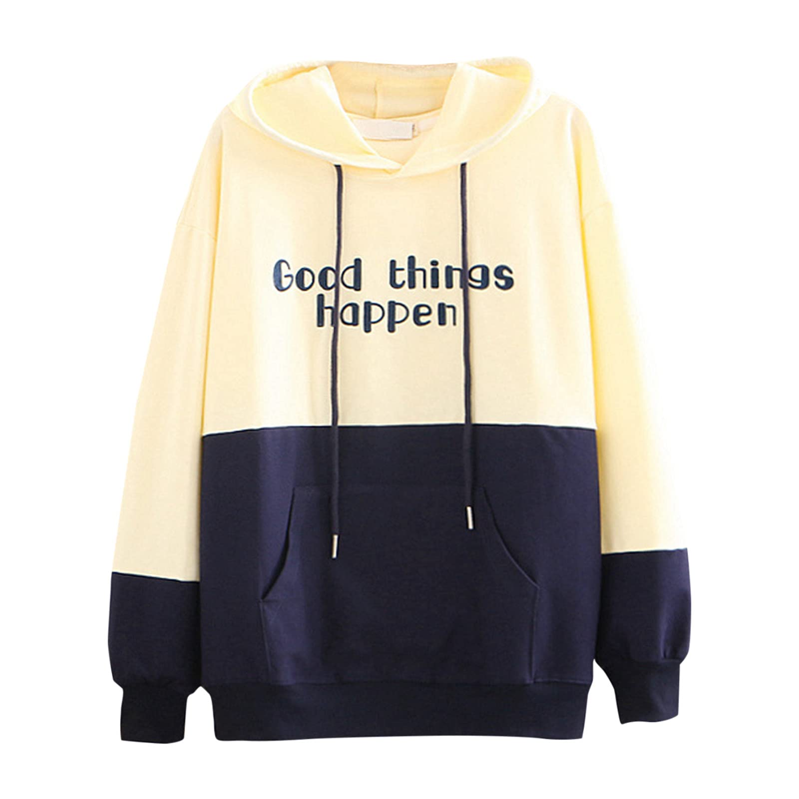 Women's Fashion Casual Patchwork Print Long Sleeve Splice Sweatshirt Hoodie - Trendy Streetwear for Everyday Wear & Fall Layering