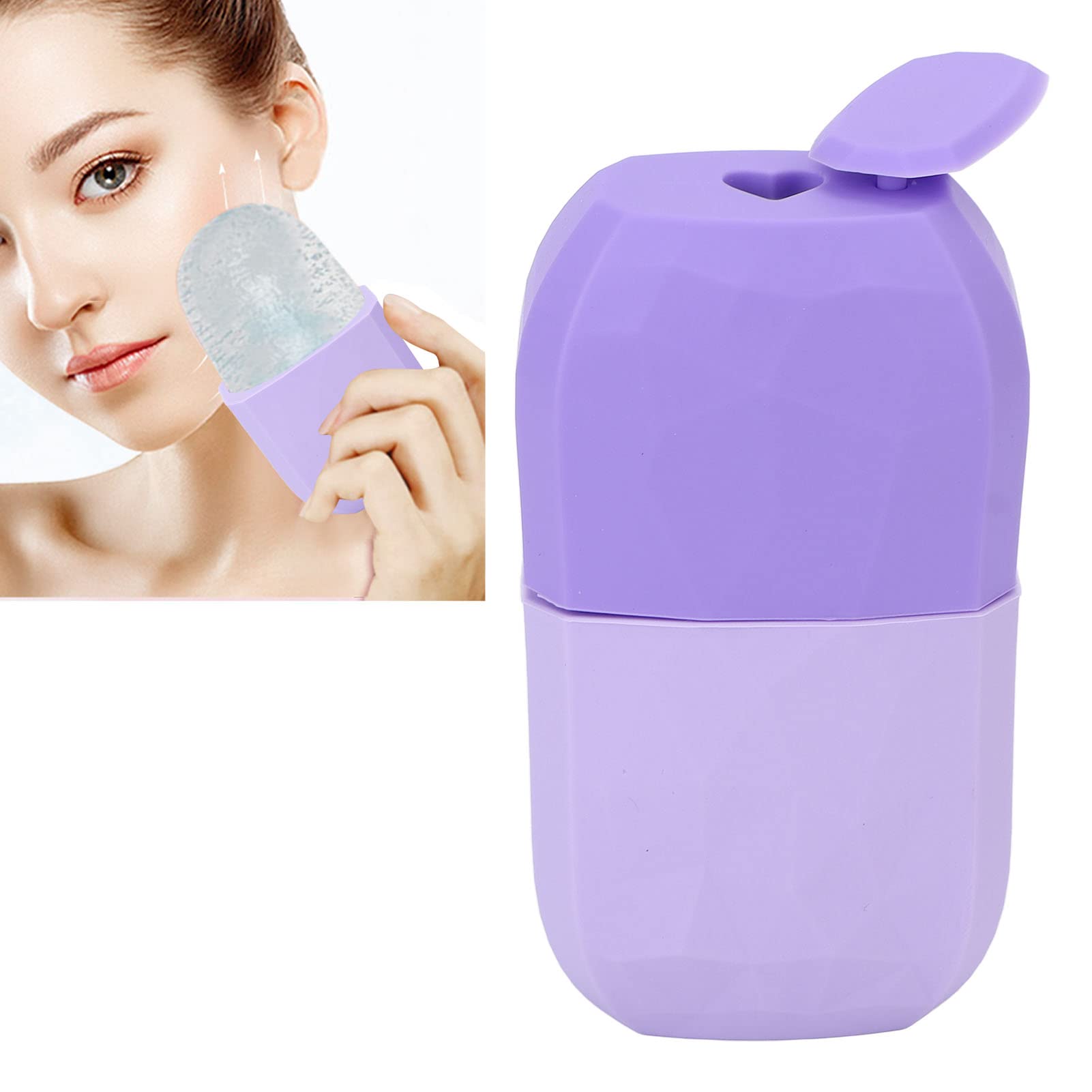 Cooling Facial Ice Roller for Puffy Eyes & Skin Tightening - Soothing Silicone Face Massager for Women (Purple) | Reduce Dark Circles, Inflammation & Morning Face Swelling | Perfect for Skincare Routine & Post-Workout Recovery