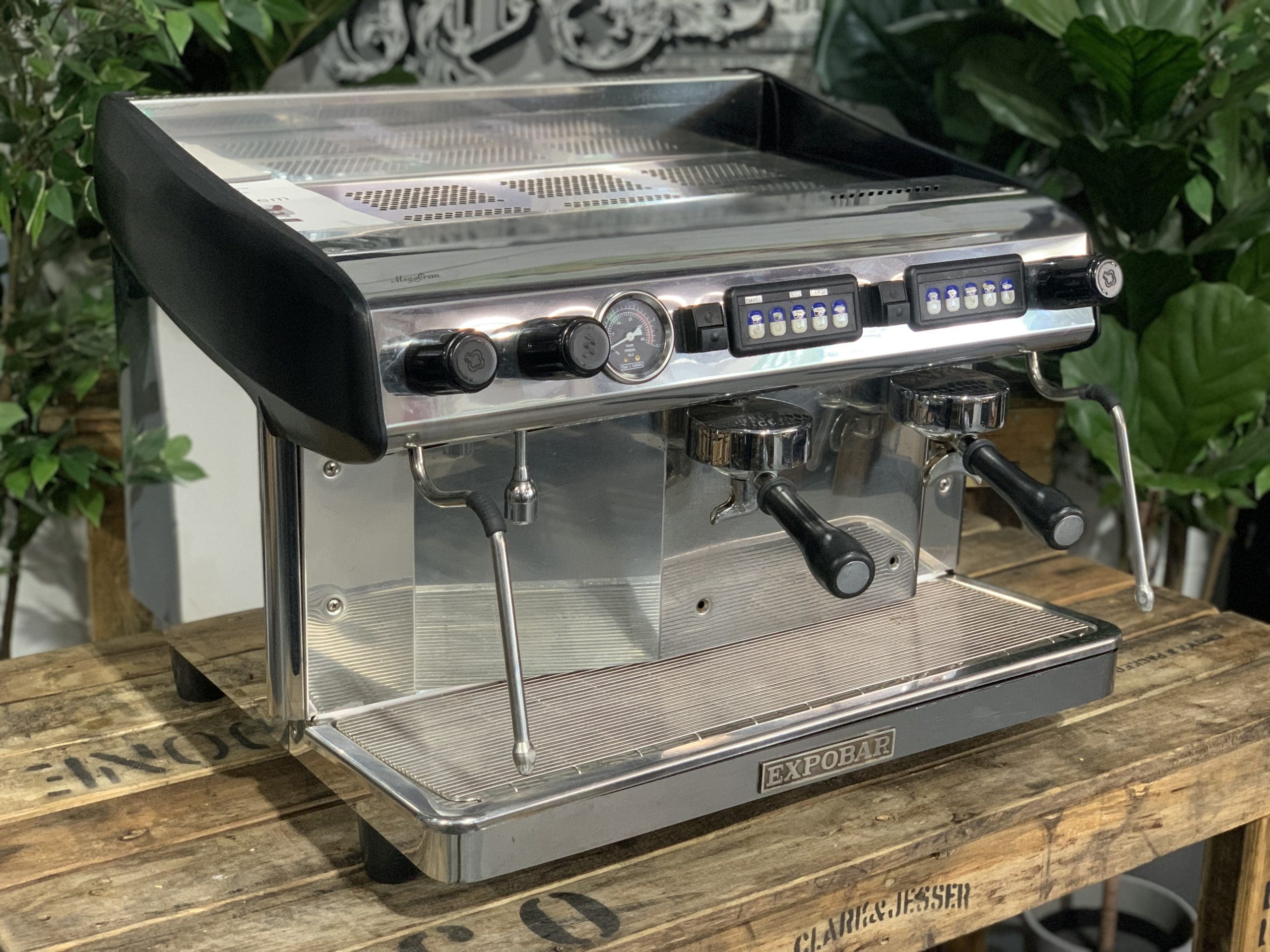 Expobar Megacrem High Cup 2 Group Commercial Espresso Machine - Stainless Steel Professional Coffee Maker for Cafes, Restaurants & Coffee Shops