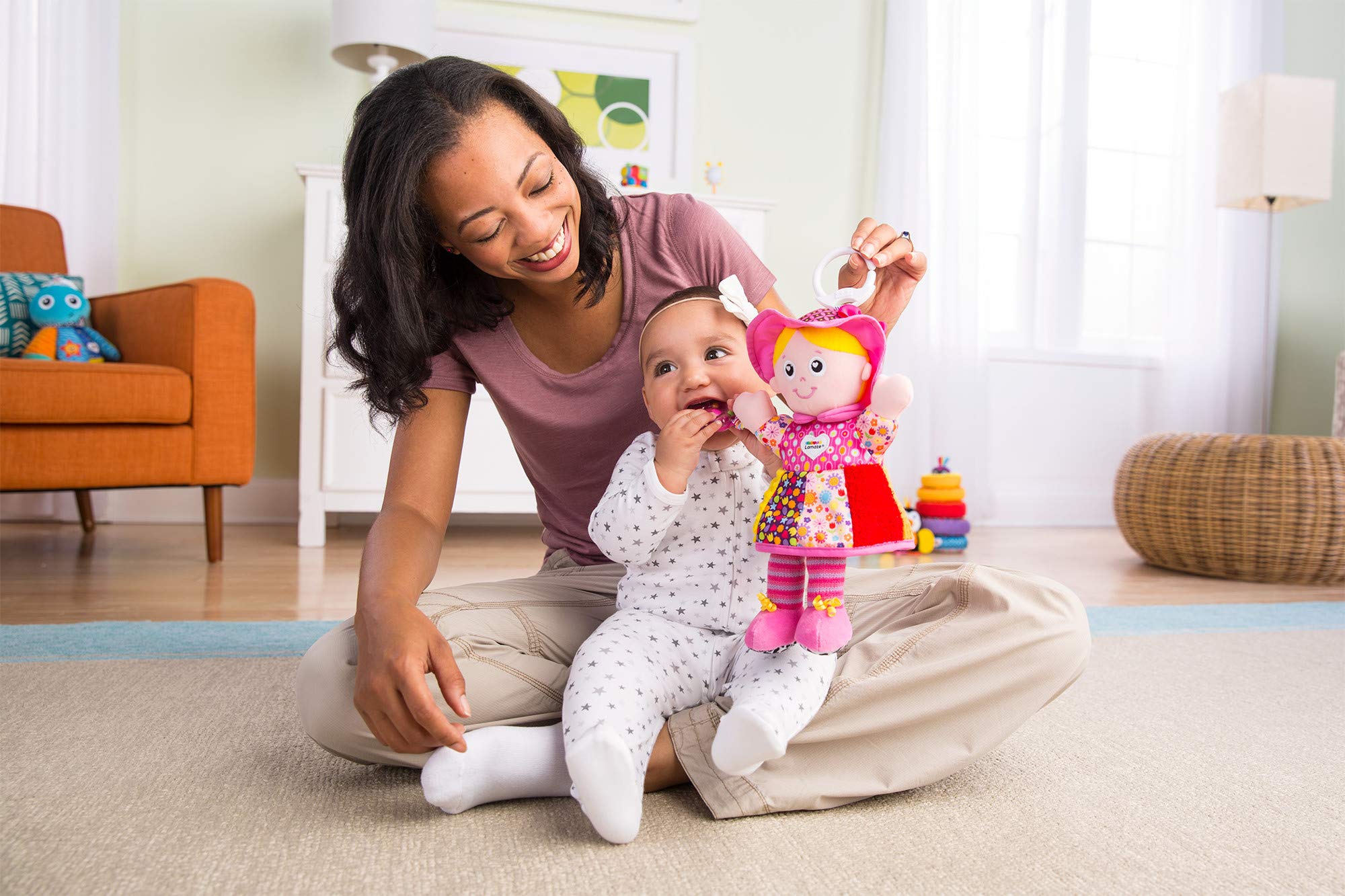 LAMAZE My Friend Emily Interactive Baby Toy – Soft Plush Doll for Sensory Play & Early Learning | Perfect for Tummy Time, Cuddling & Developmental Play