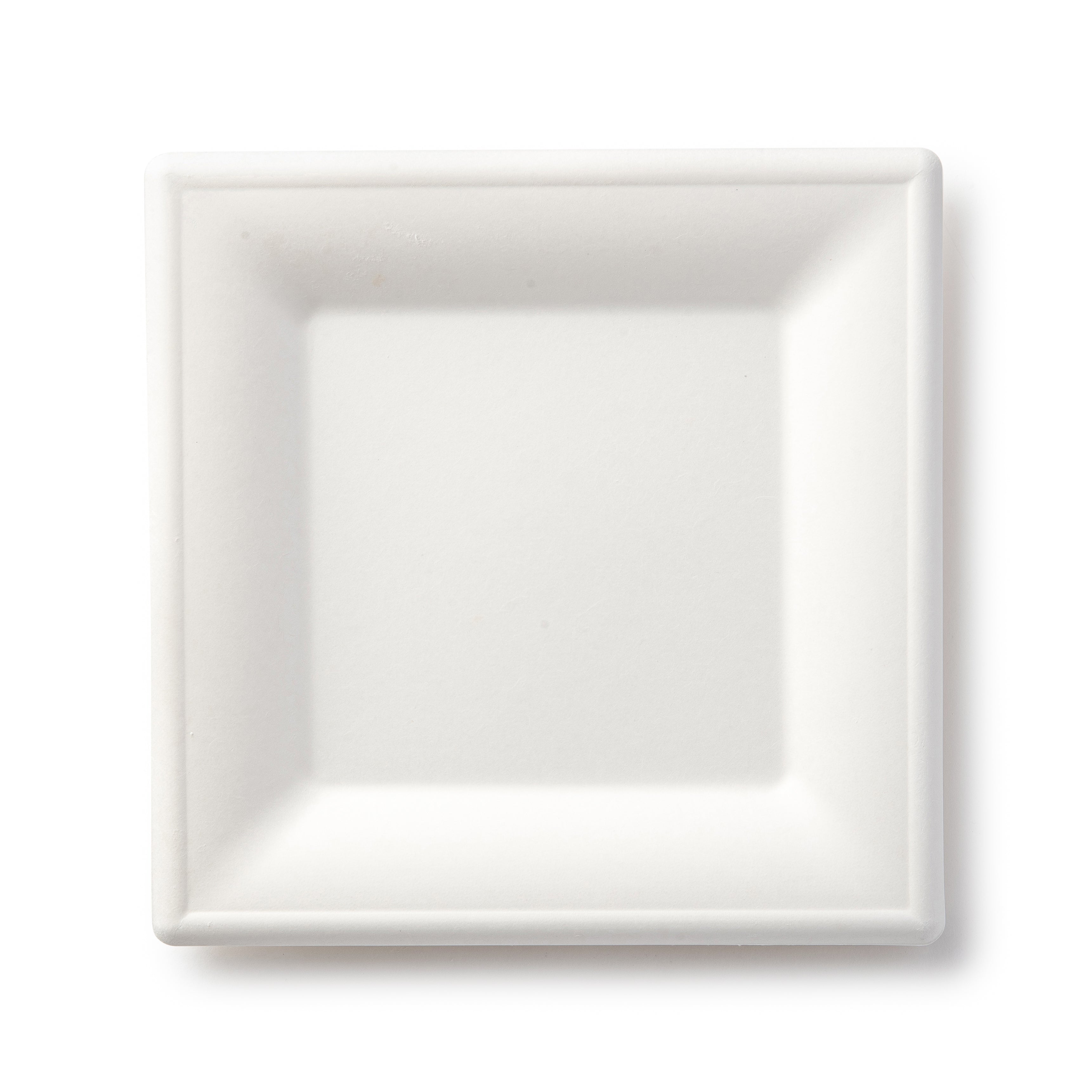 Eco-Friendly 100% Compostable Square Paper Plates - Natural Disposable Sugarcane Bagasse Plates with Green Leaf Design | Perfect for Picnics, Parties & Sustainable Dining
