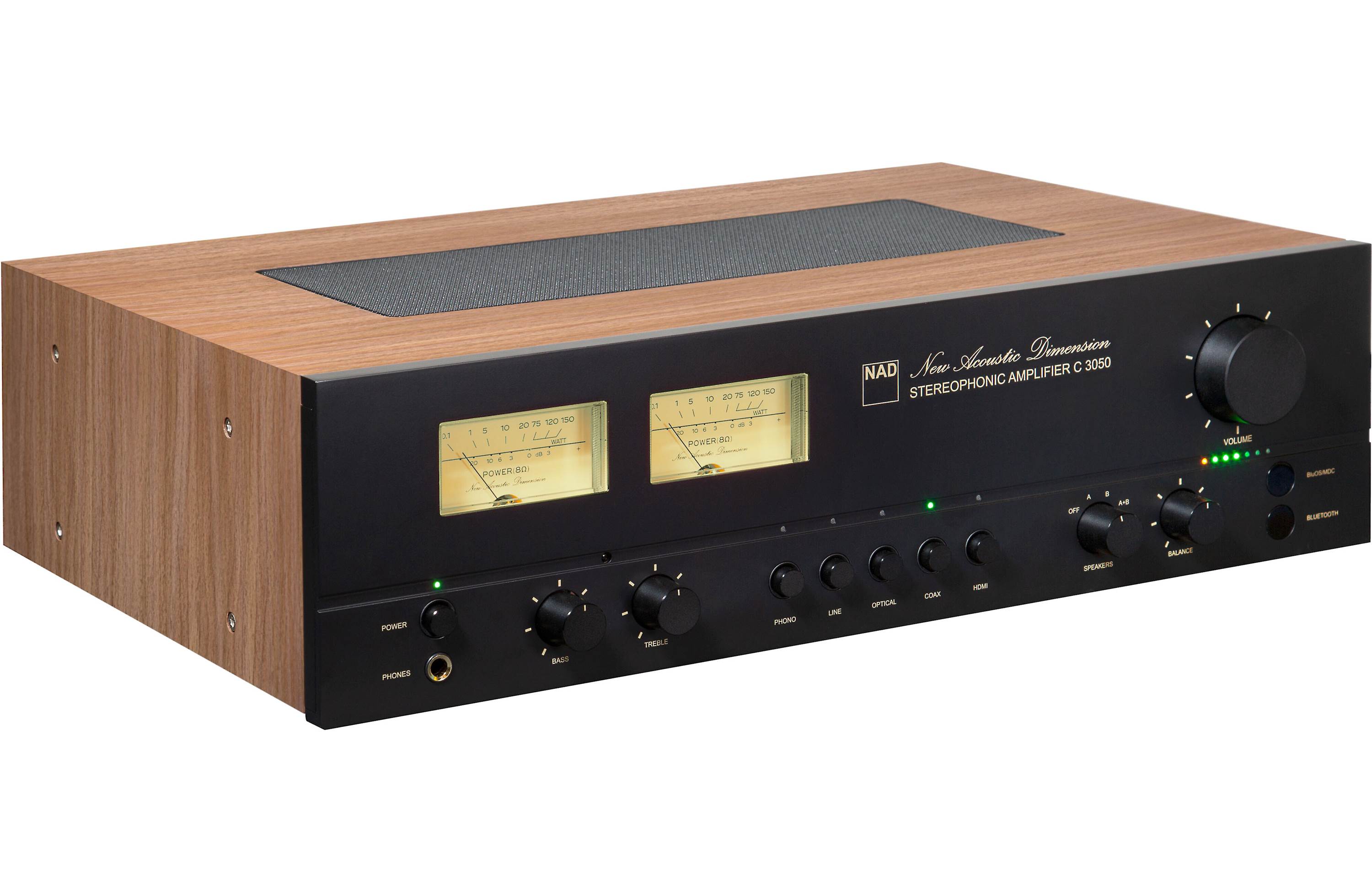 NAD C 3050 Stereo Integrated Amplifier with DAC & Bluetooth - HiFi Audio System for Home Theater & Music Listening (Open Box)