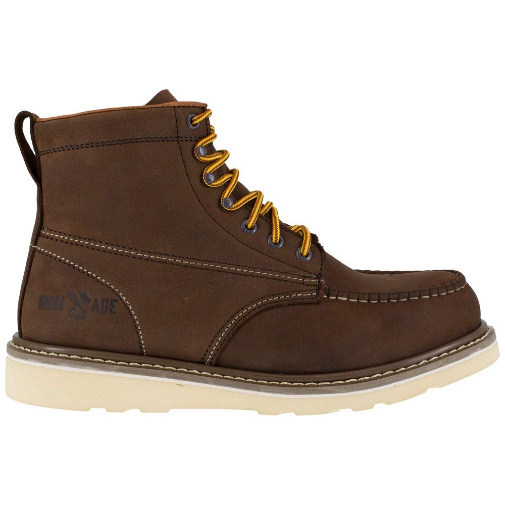 Iron Age Men's Reinforcer Construction Work Shoes - Slip Resistant, Steel Toe, Comfortable for Heavy Duty Jobs - Ideal for Construction, Warehouse & Industrial Work