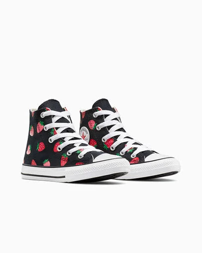 Converse Kids CT Strawberry High Top Sneakers - Stylish & Comfortable Shoes for Boys & Girls - Perfect for School, Play & Everyday Wear