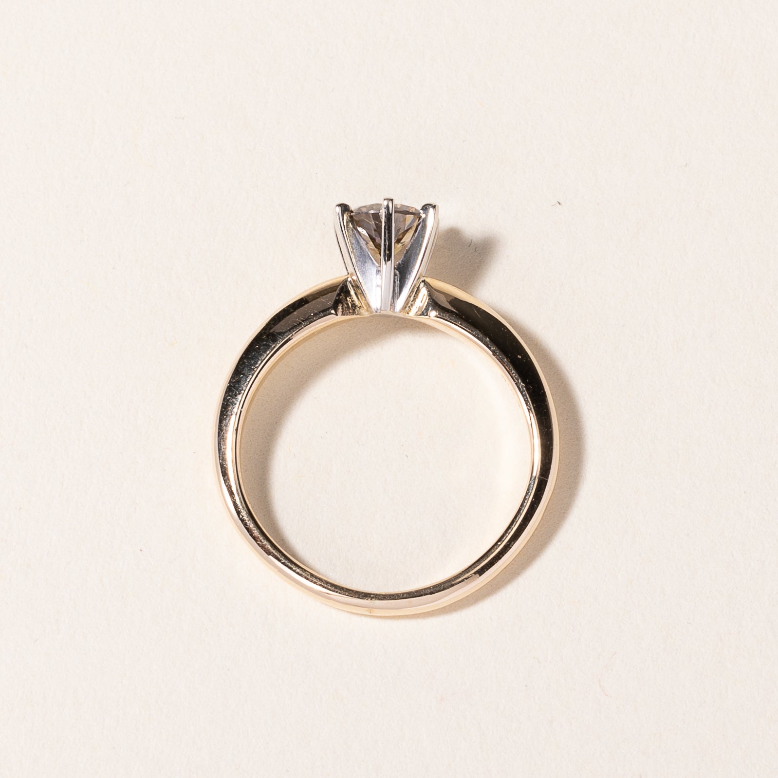 14K Yellow Gold Diamond Ring - 0.48ctw Round Cut Solitaire Engagement Ring, Size 5 | Perfect for Wedding Proposals, Anniversary Gifts & Bridal Jewelry