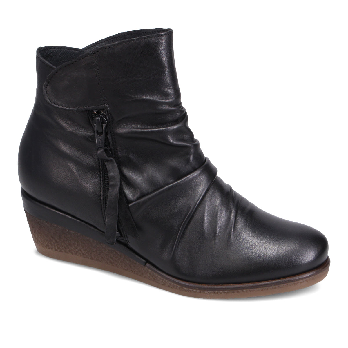 Mayleen Women's Comfortable Wedge Boots - Stylish Ankle Boots for Fall & Winter, Perfect for Casual Outfits, Office Wear & Date Nights