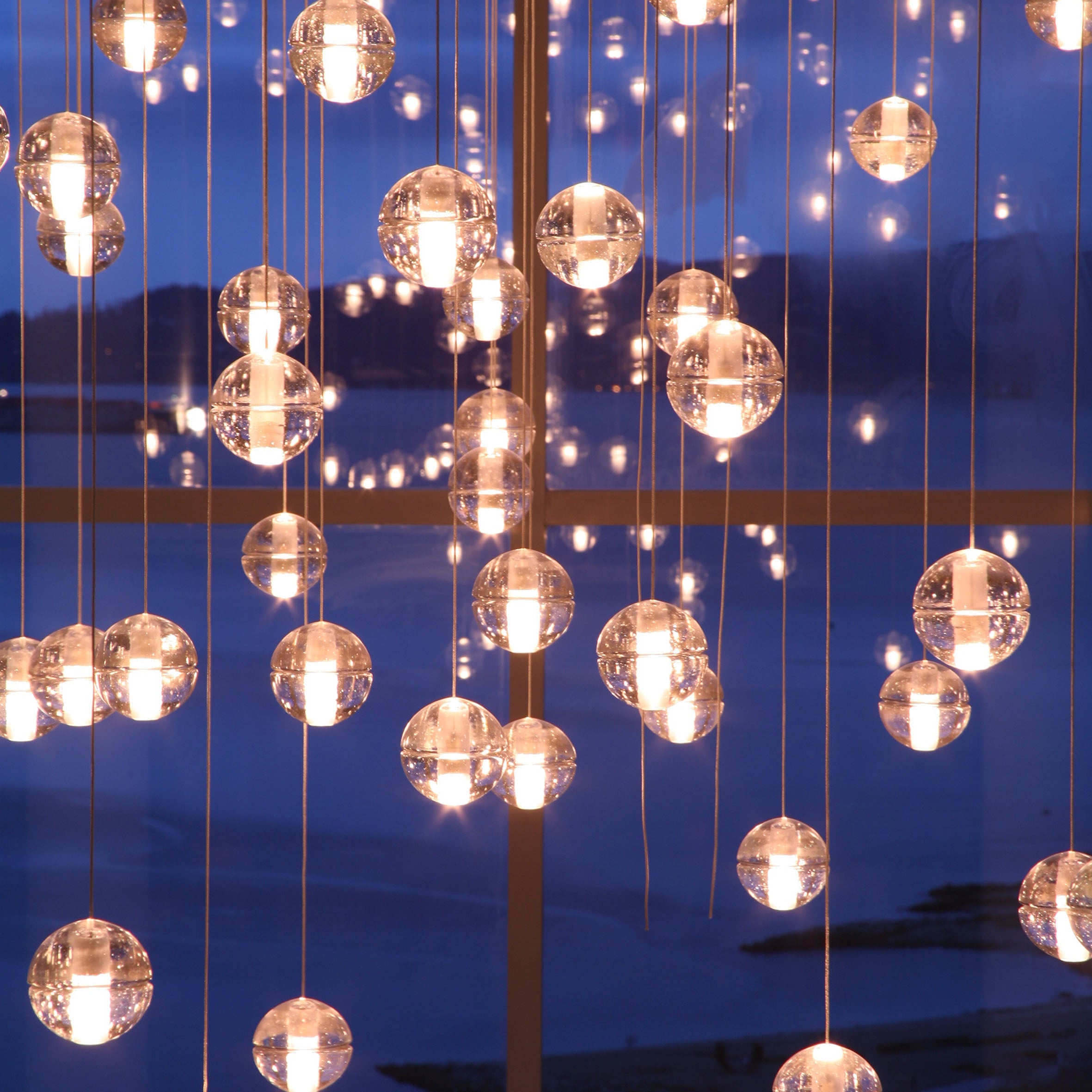 Elegant Ball Crystal Pendant Light - Modern Chandelier for Dining Room, Bedroom & Living Room Decor - Dimmable LED Hanging Light Fixture