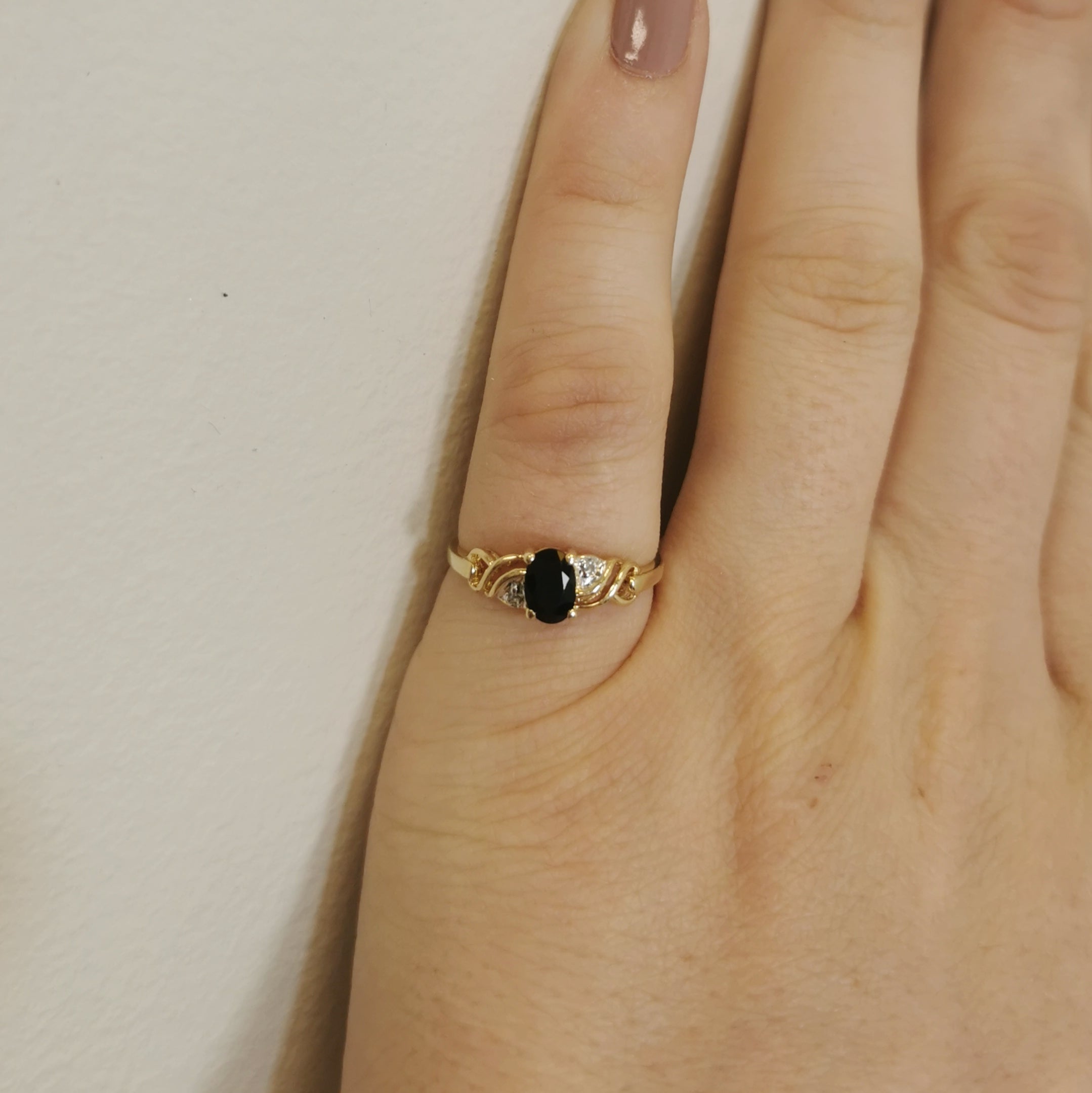 Exquisite 0.50ct Oval Blue Sapphire & Diamond Ring (0.01ctw) - Size 6 - Perfect for Engagement, Anniversary & Special Occasions